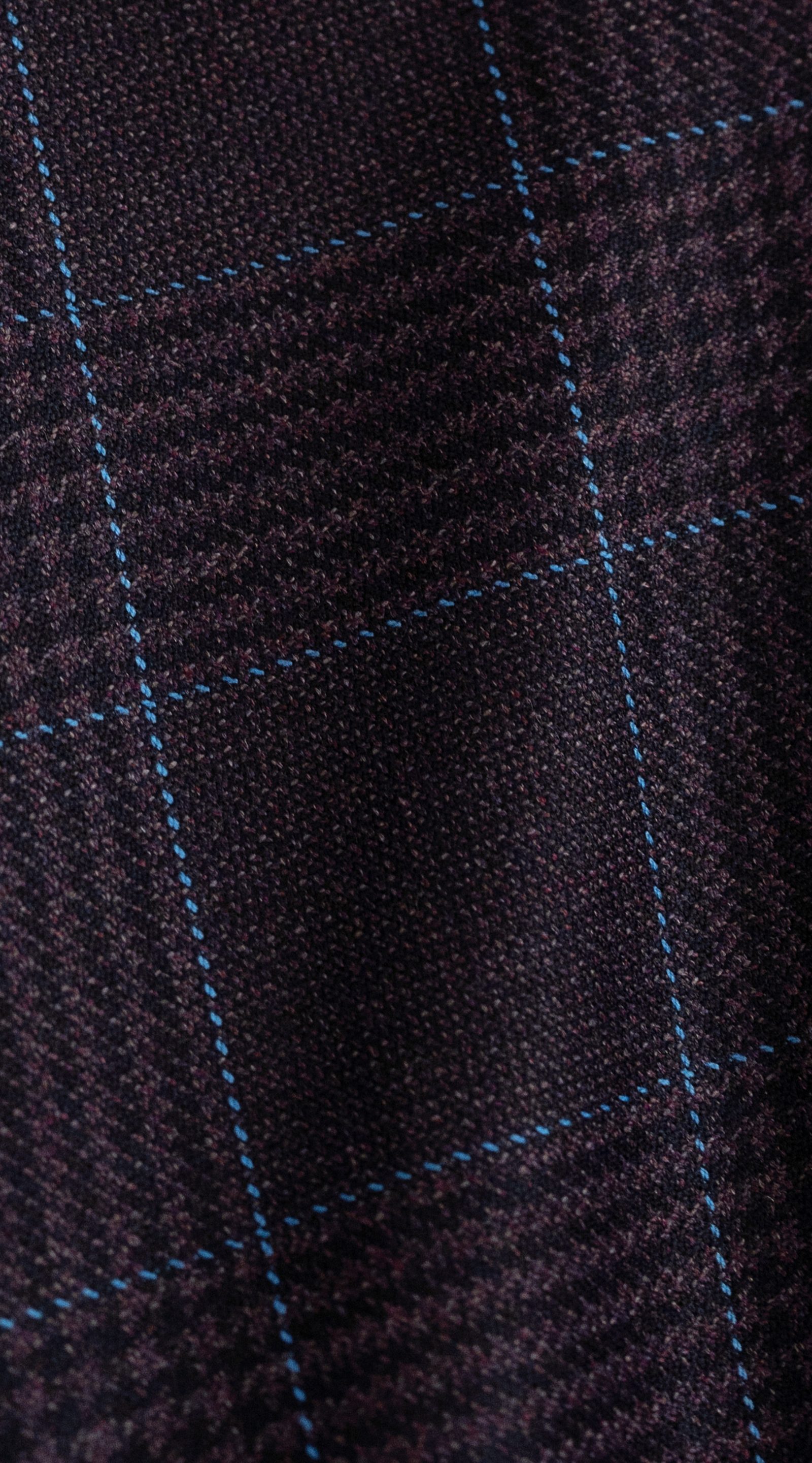 Purple Plaid Blue Overcheck Suit