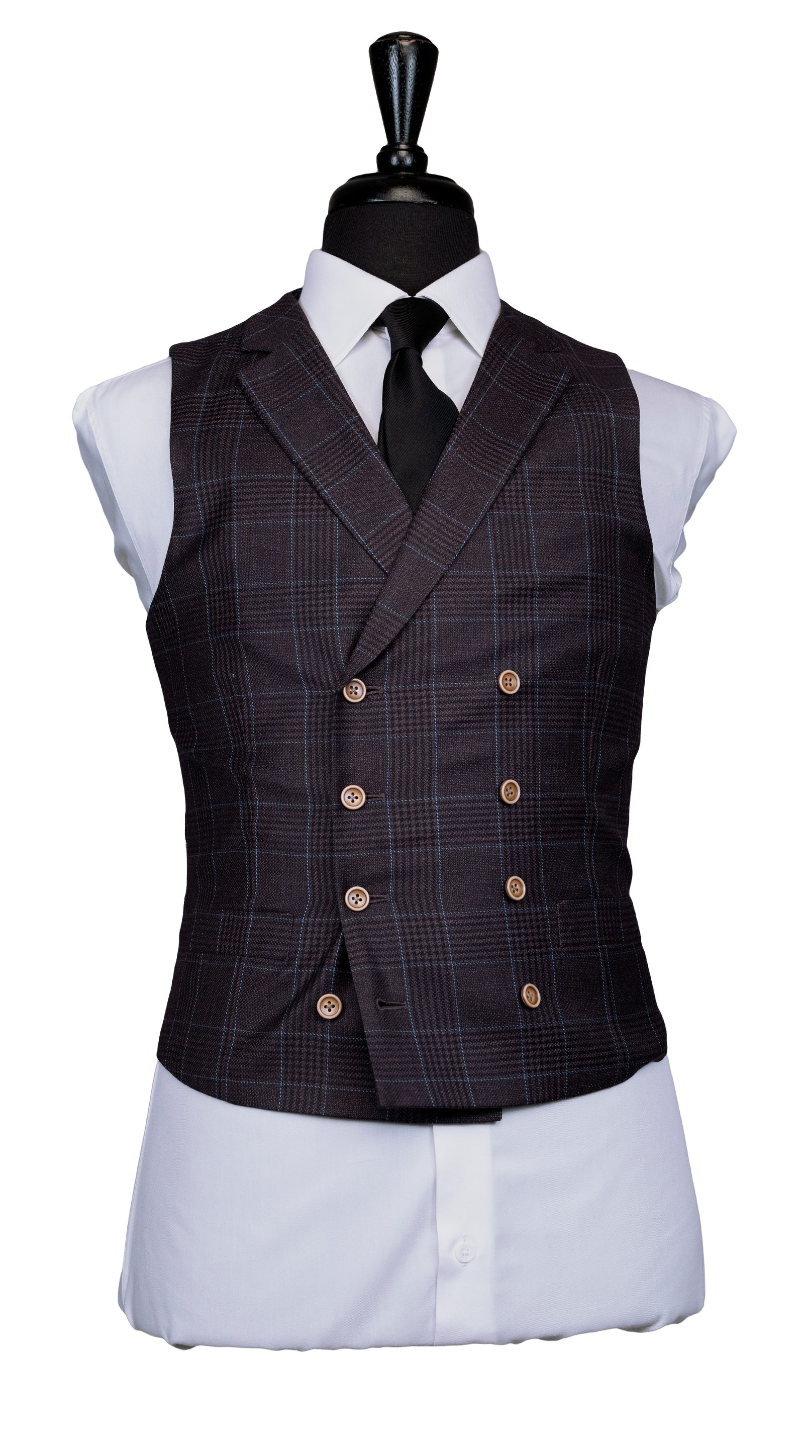 Purple Plaid Blue Overcheck Suit