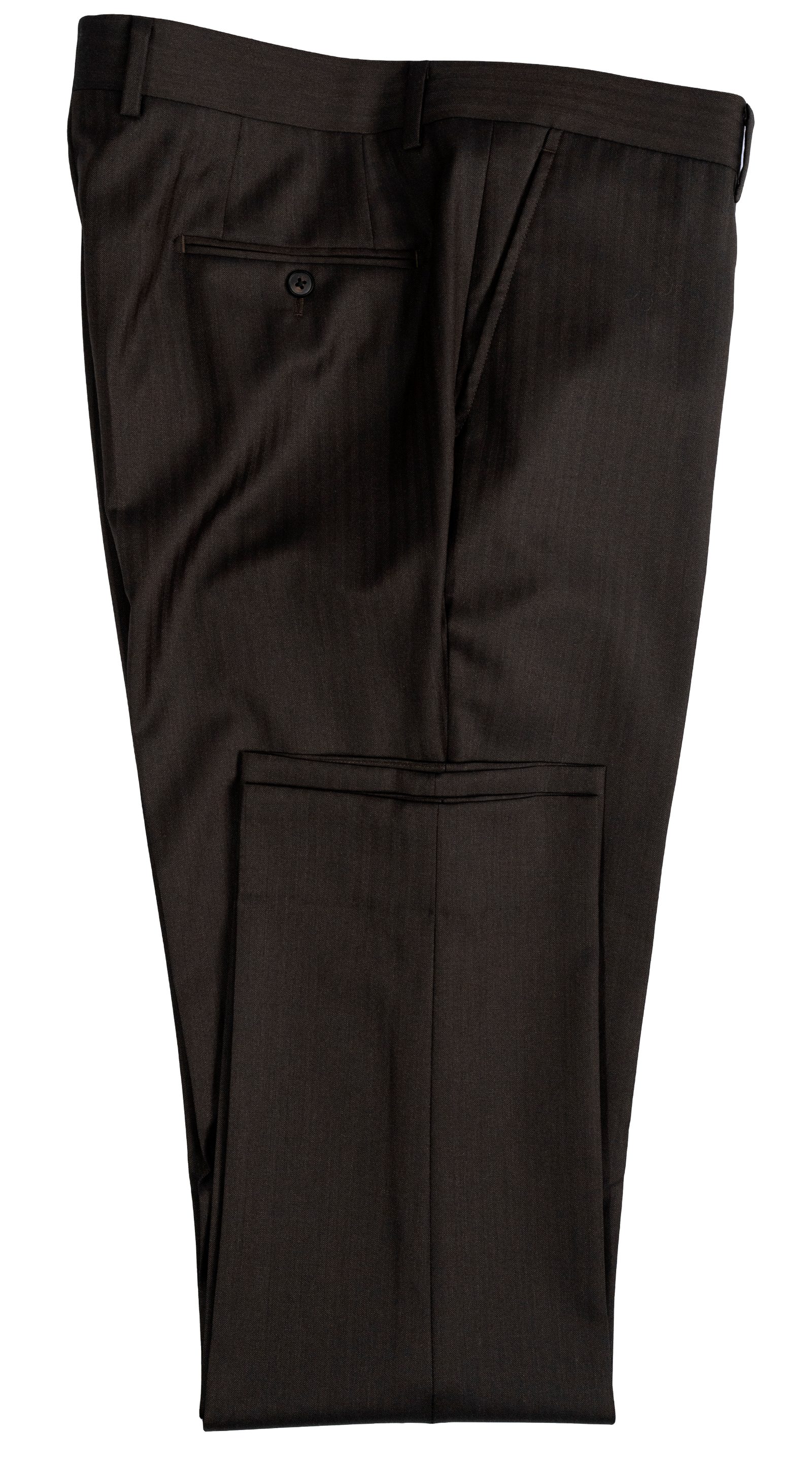 Espresso Herringbone Three-Piece Suit