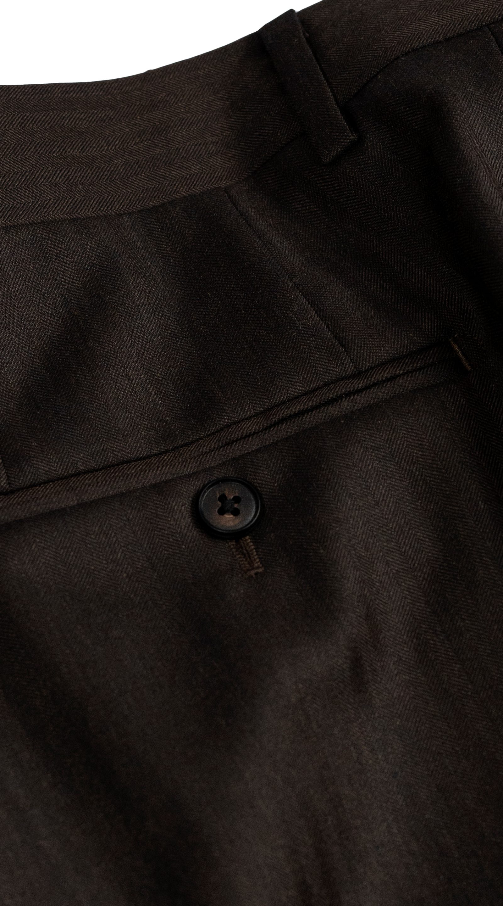 Espresso Herringbone Three-Piece Suit