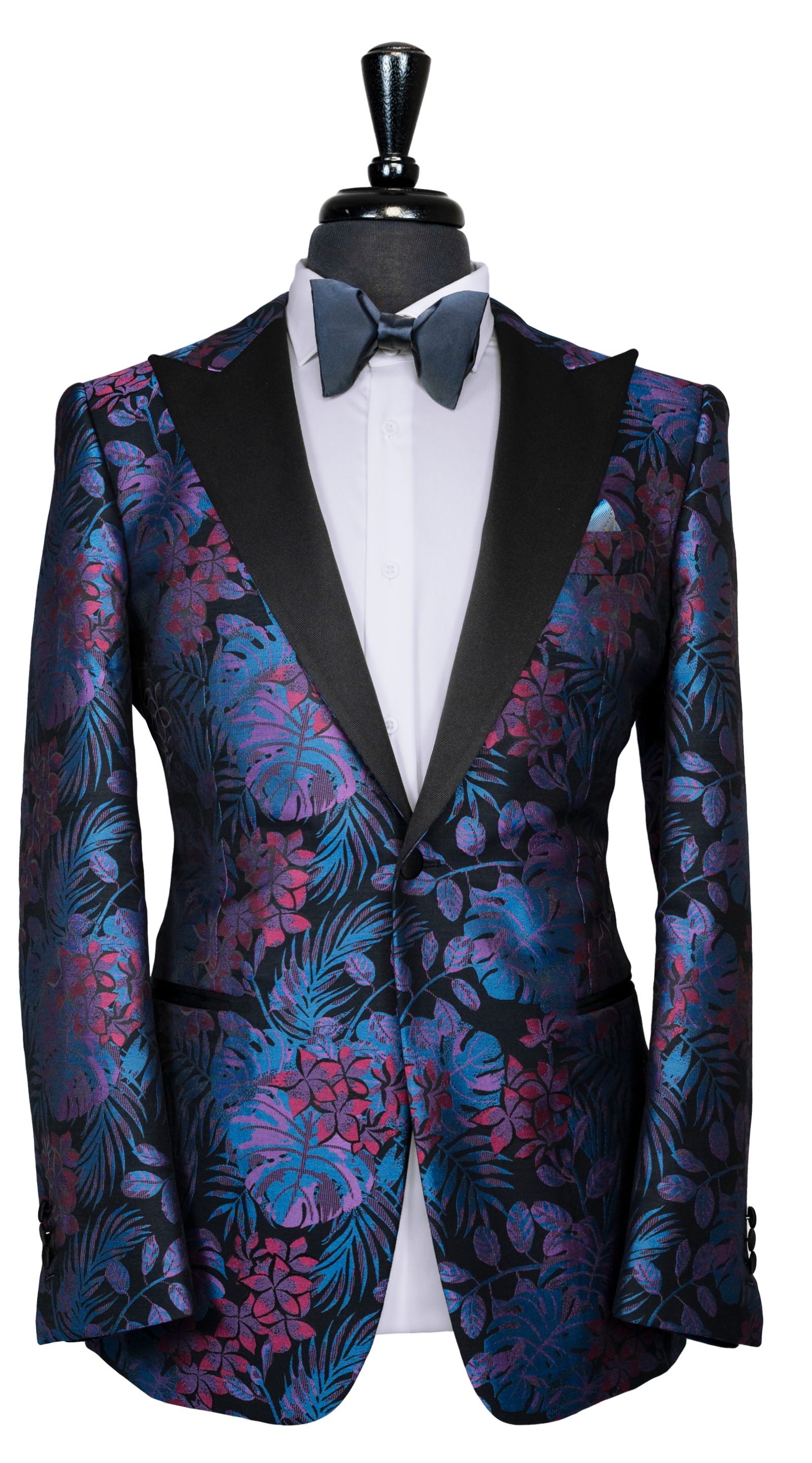 Black Floral Bloom Jacquard Tuxedo