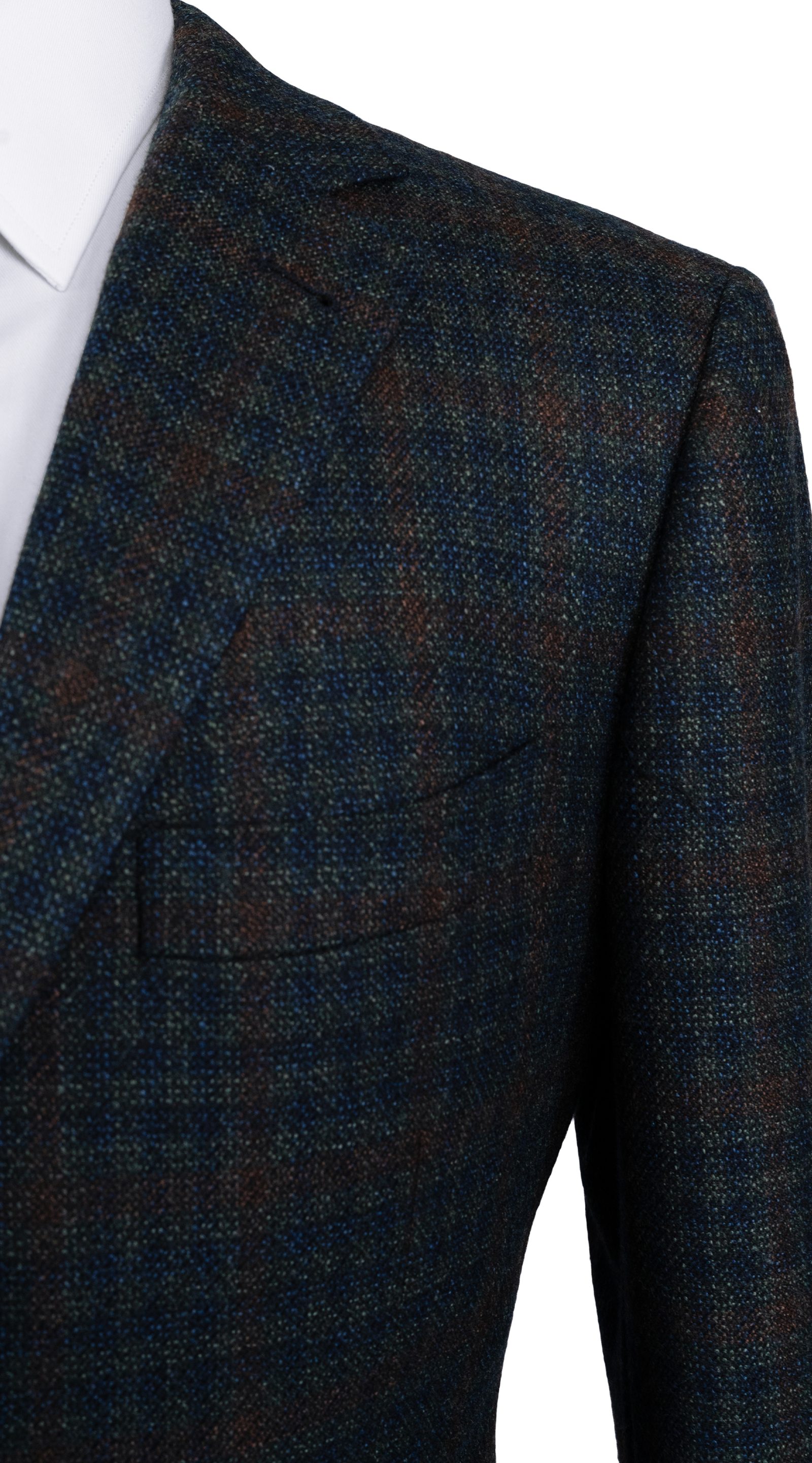 Teal Brown Plaid Suit