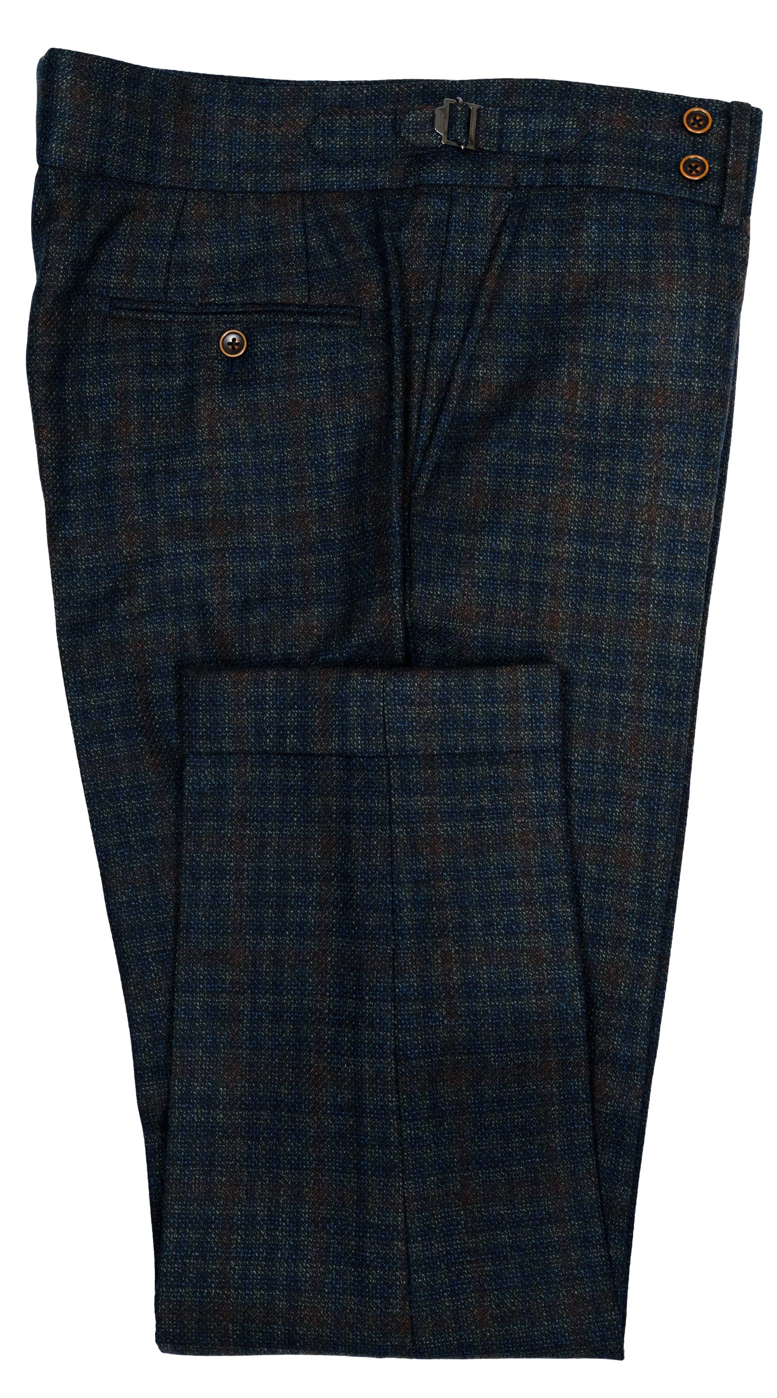 Teal Brown Plaid Suit