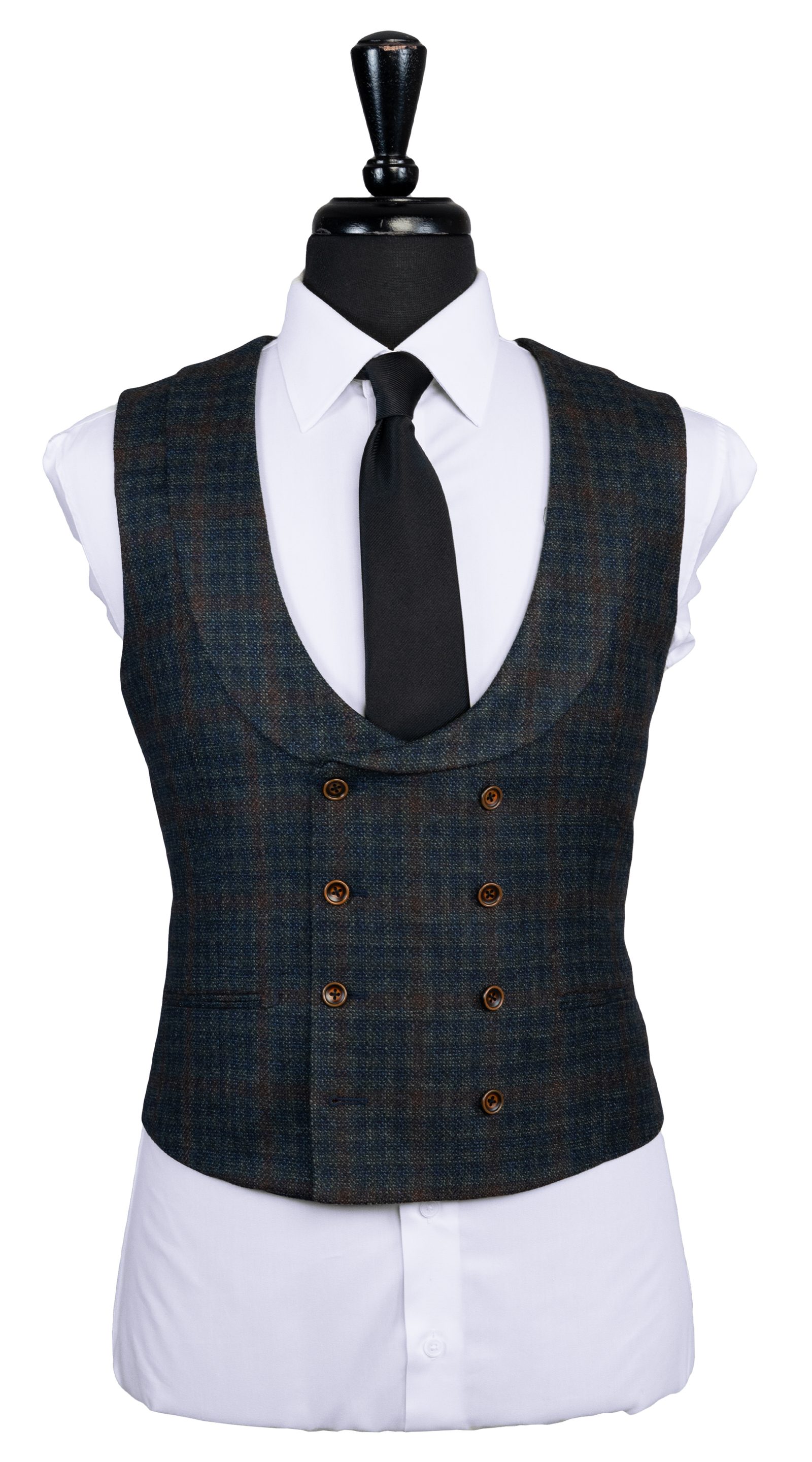 Teal Brown Plaid Suit
