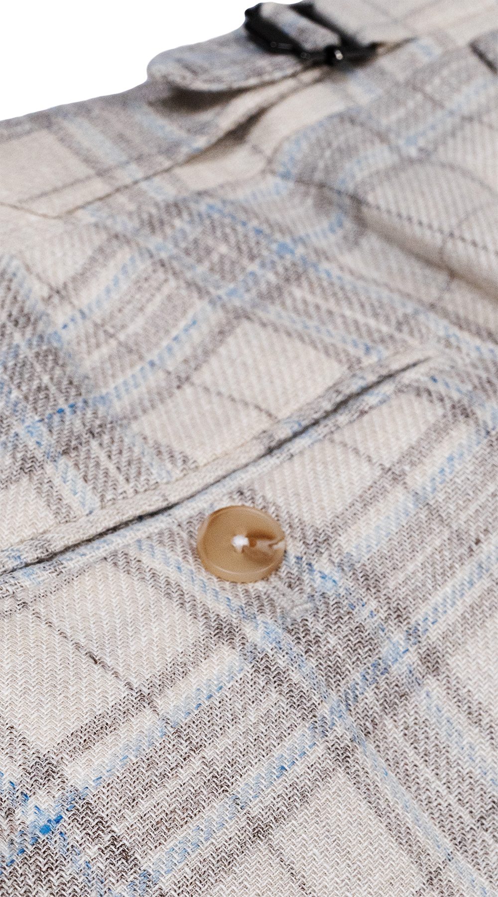 Beige Brown Plaid Suit