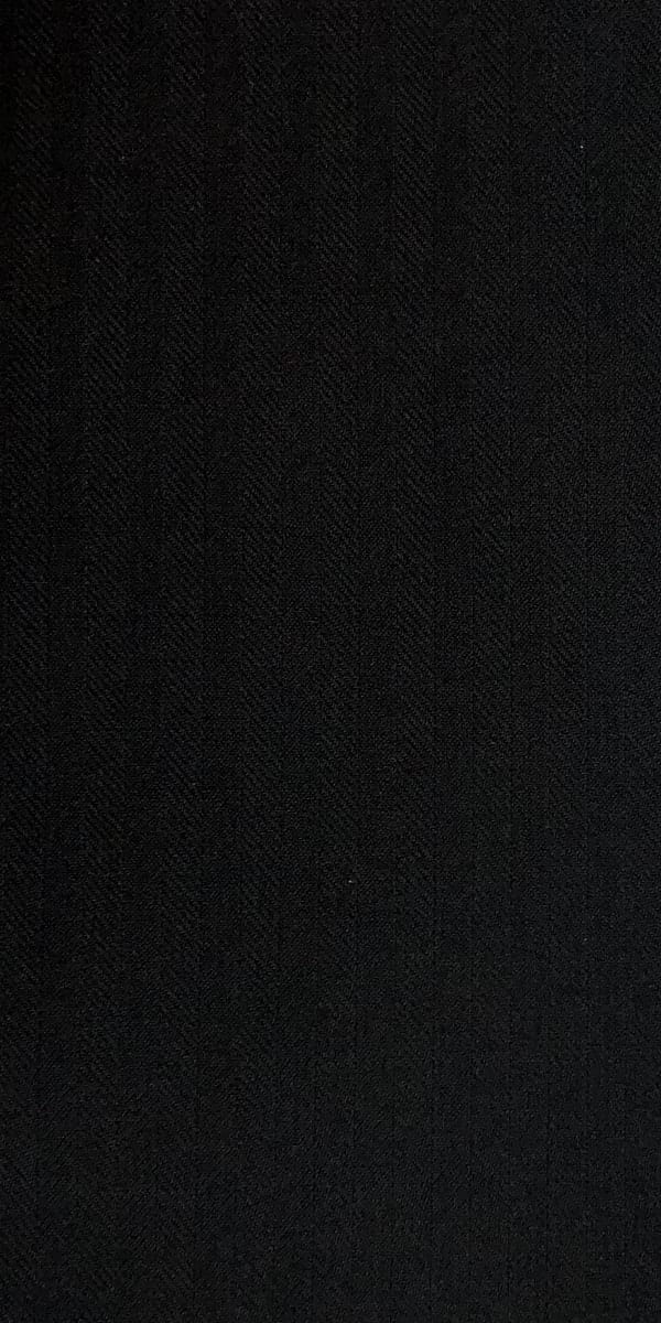 Black Herringbone Wool Suit