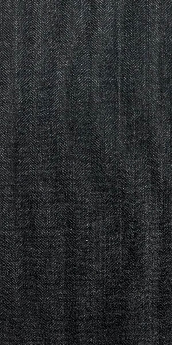Charcoal Herringbone Wool Suit