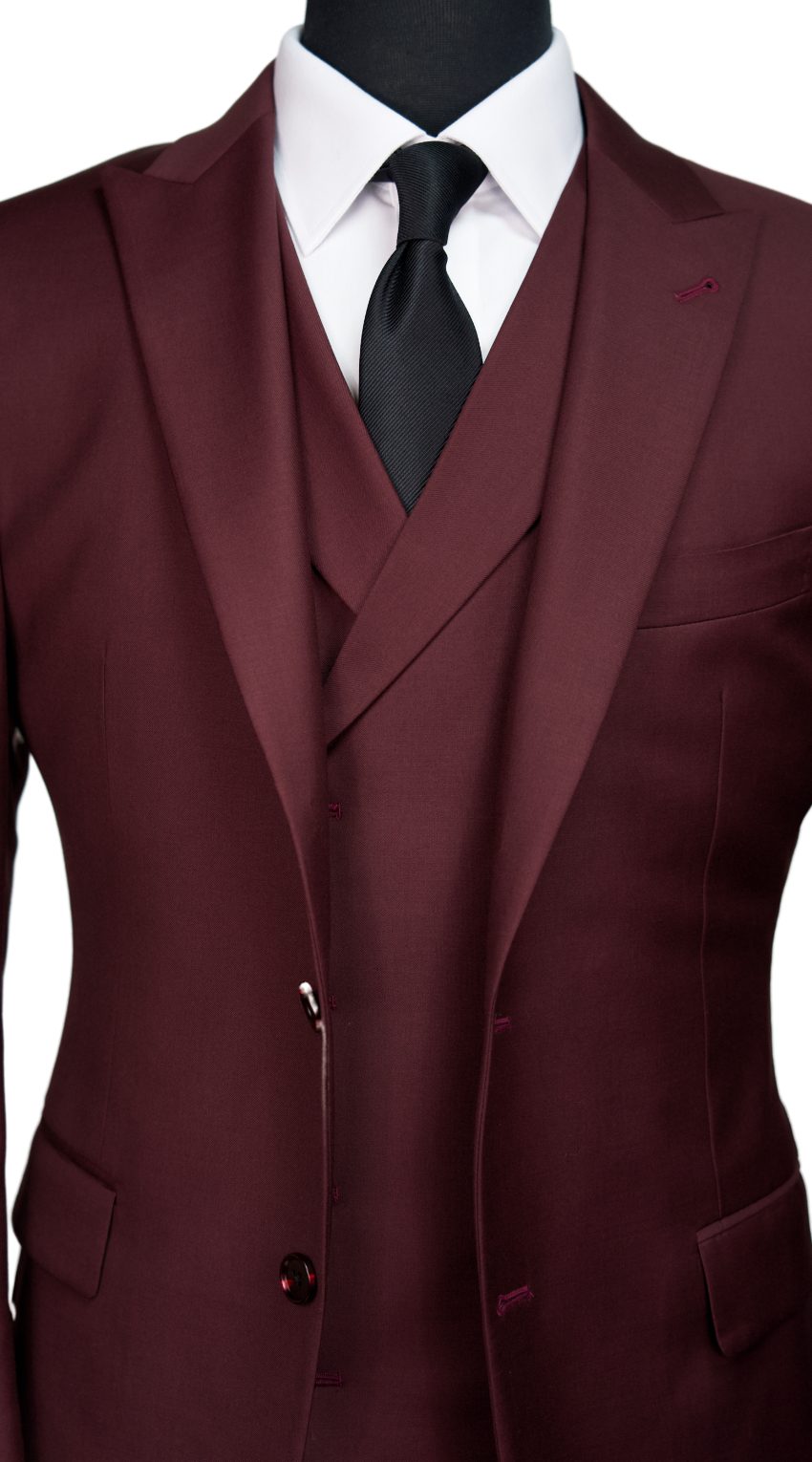 Maroon Red Wool Suit