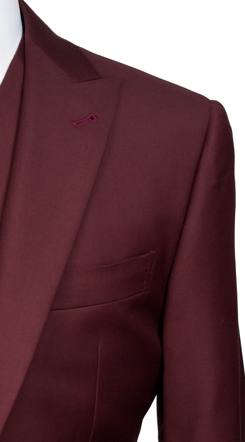 Maroon Red Wool Suit