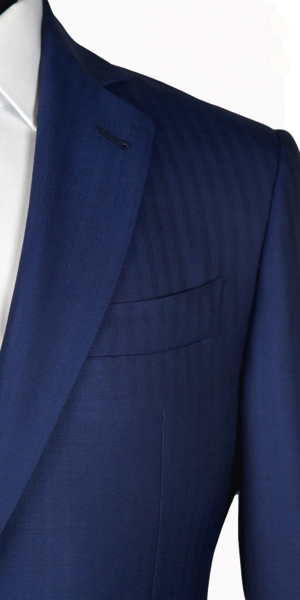 Complet Bleu Laine Chevrons