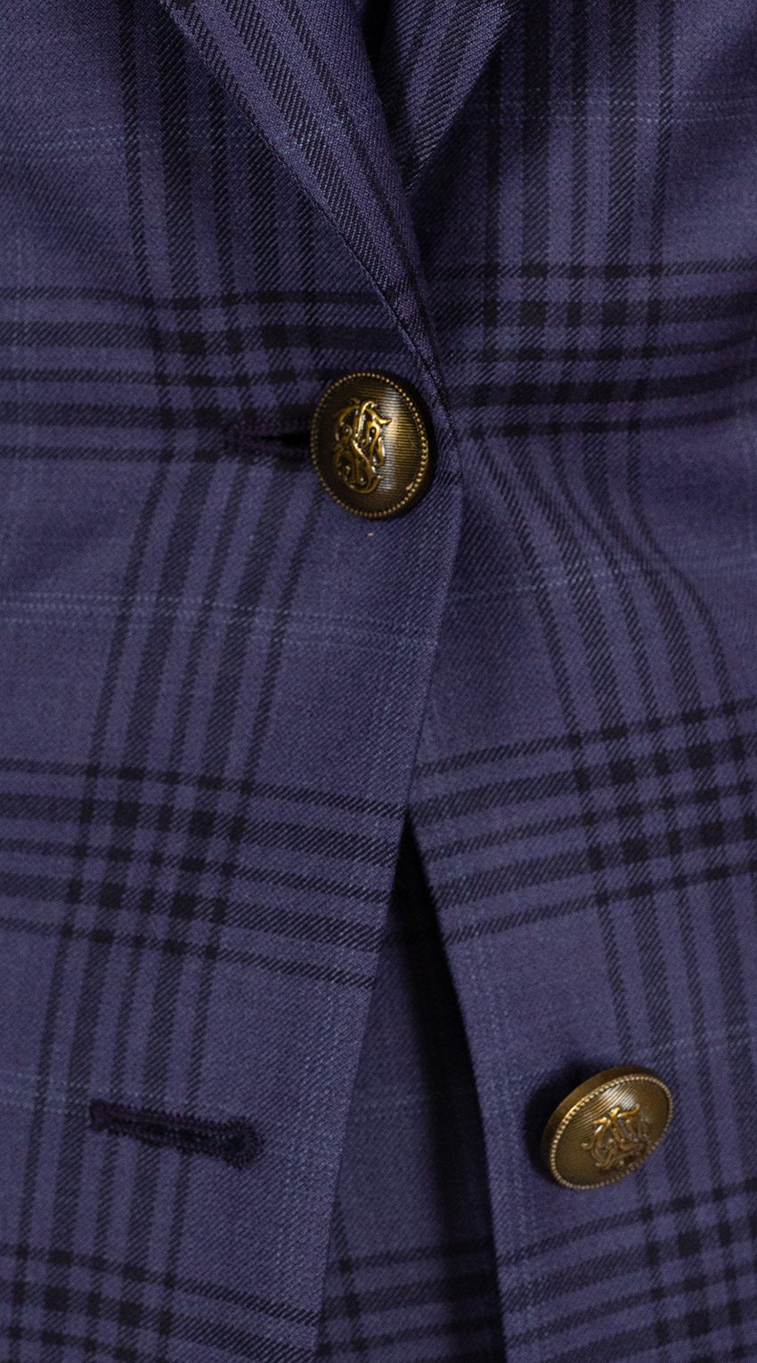 Purple Glen Plaid Three-Piece Suit