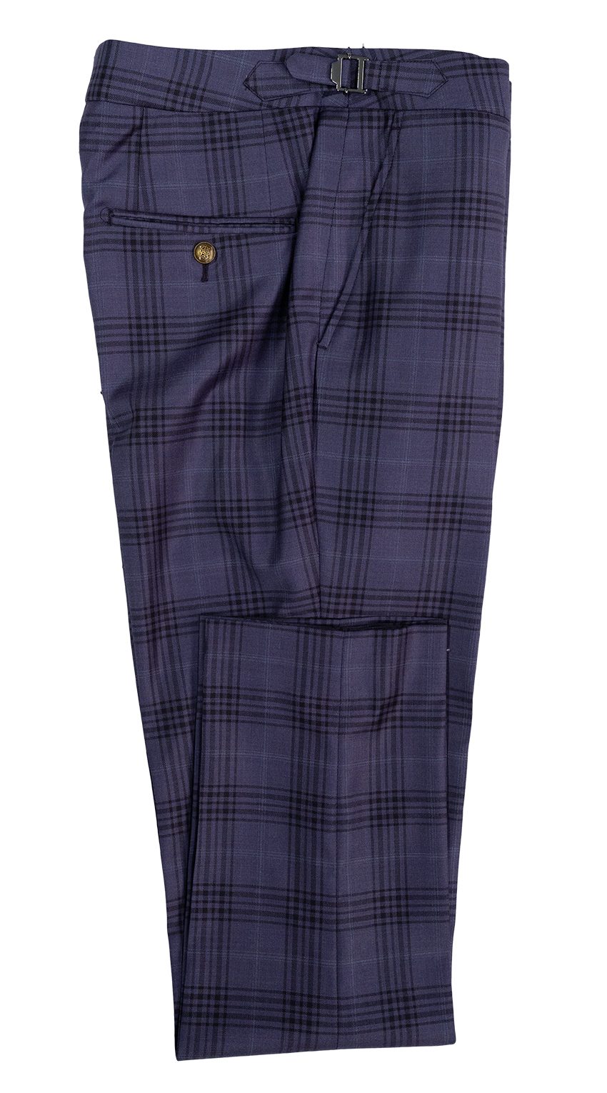Purple Glen Plaid Three-Piece Suit