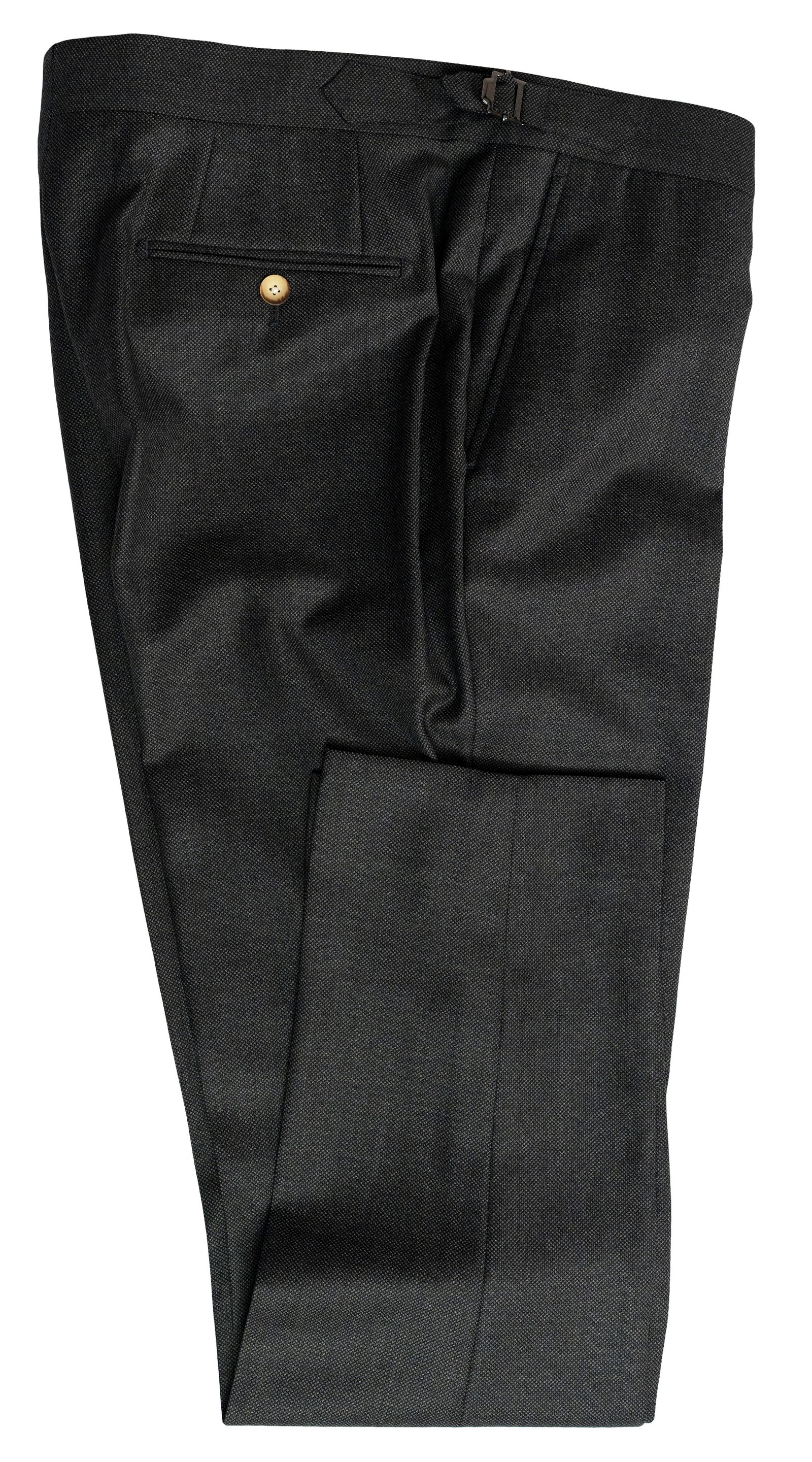 Charcoal Birdseye Double-Breasted Suit 