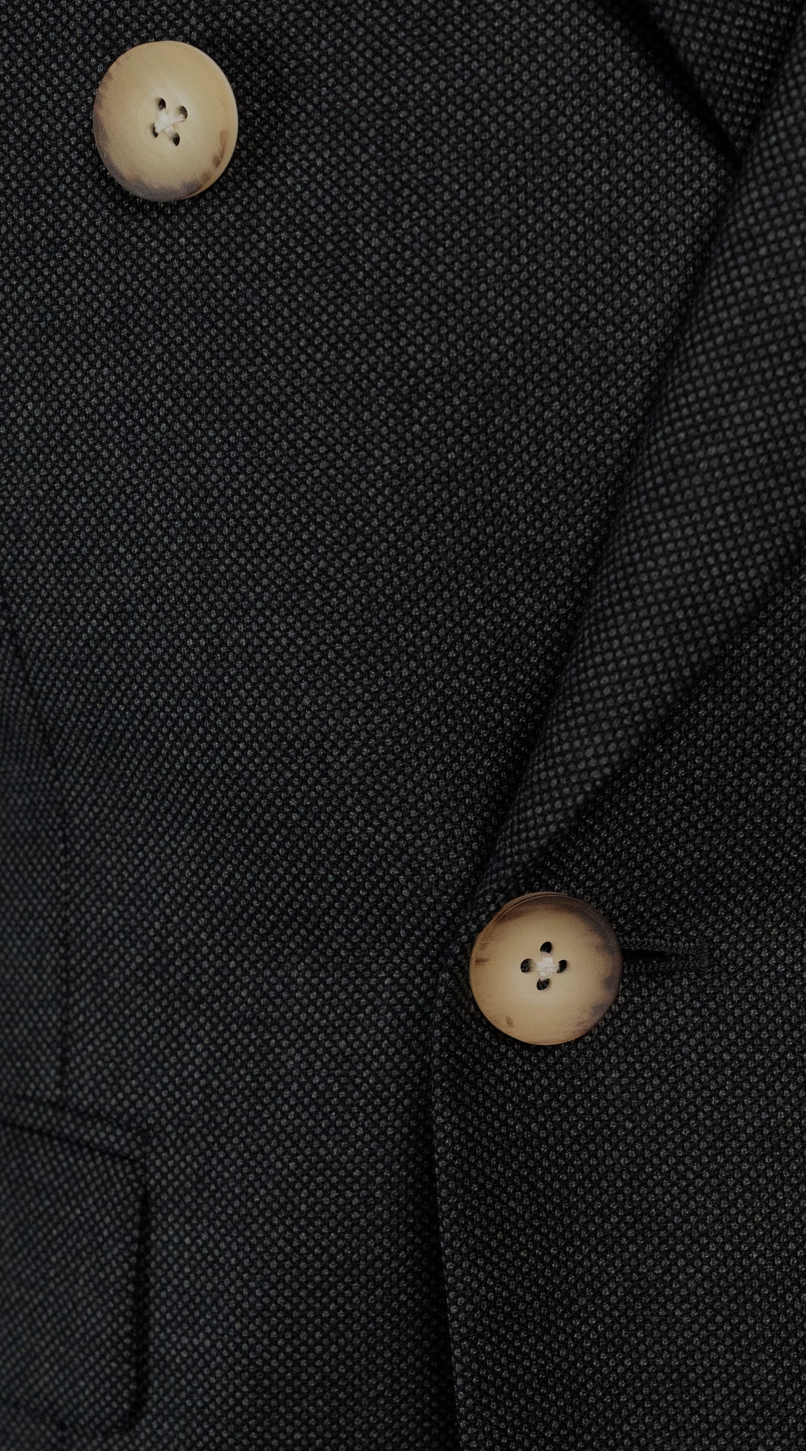 Charcoal Birdseye Double-Breasted Suit 