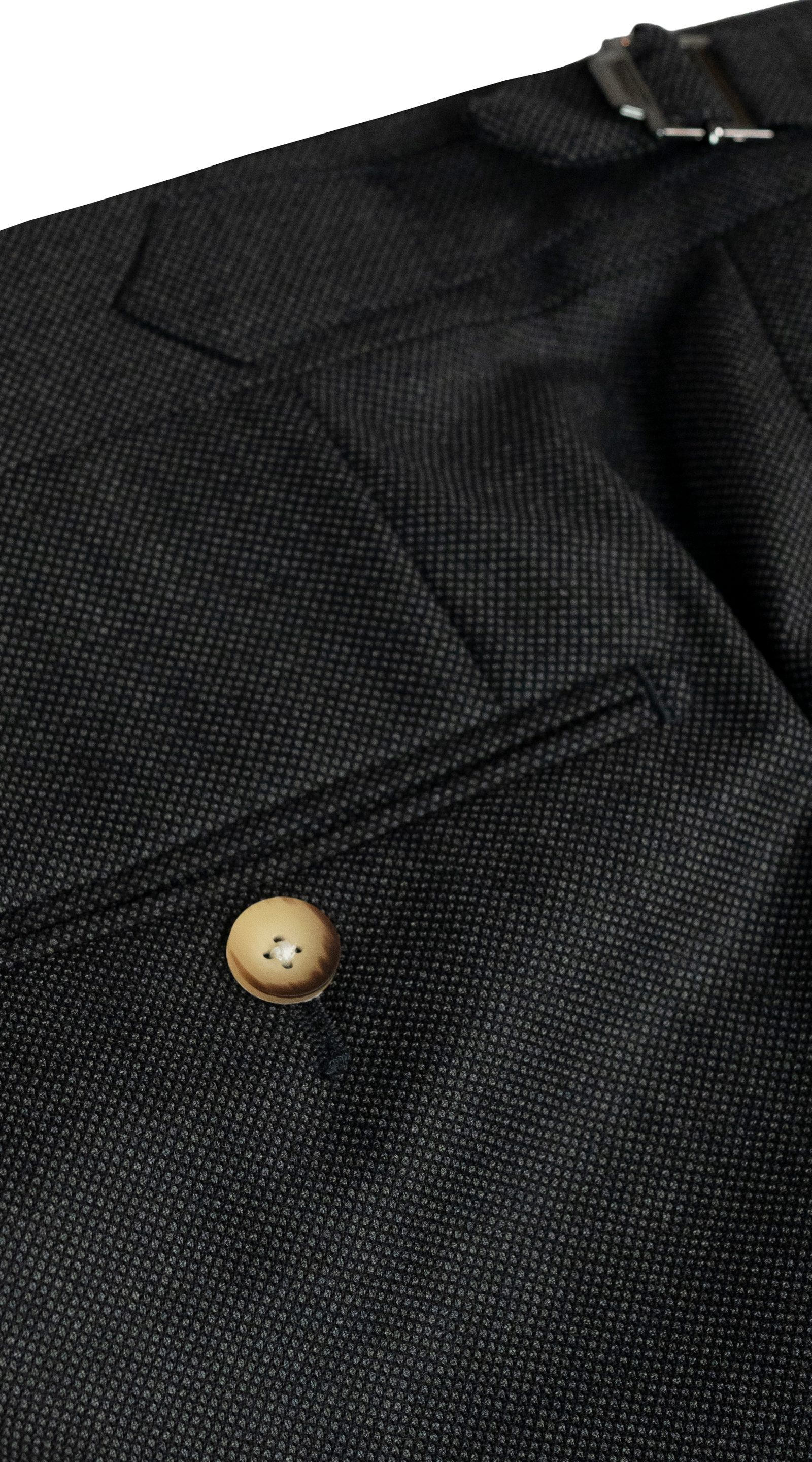 Charcoal Birdseye Double-Breasted Suit 