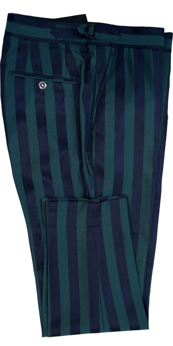 Green and Blue Stripe Suit