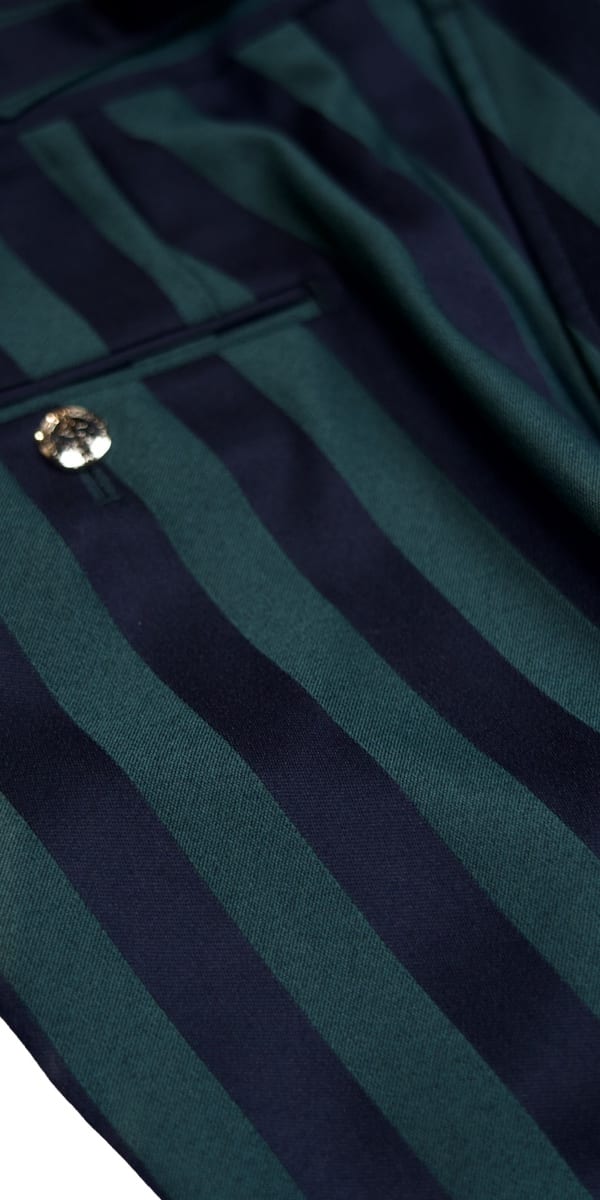 Green and Blue Stripe Suit