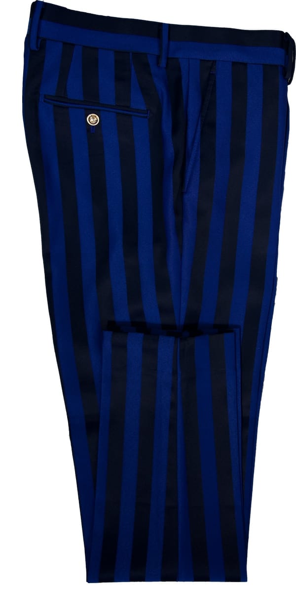 Royal and Navy Blue Stripe Suit