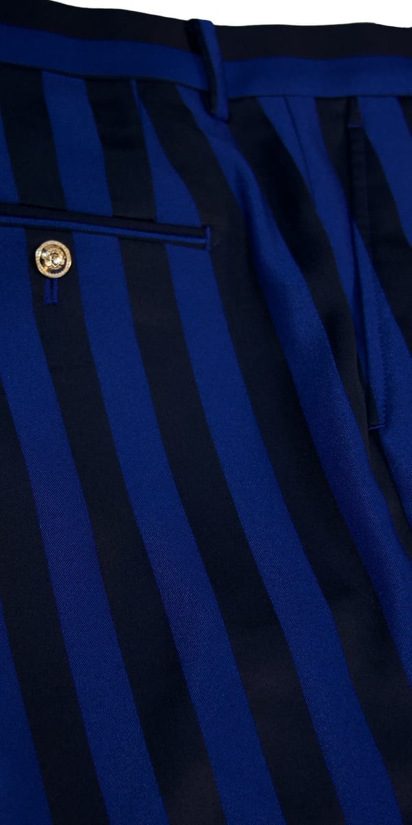 Royal and Navy Blue Stripe Suit