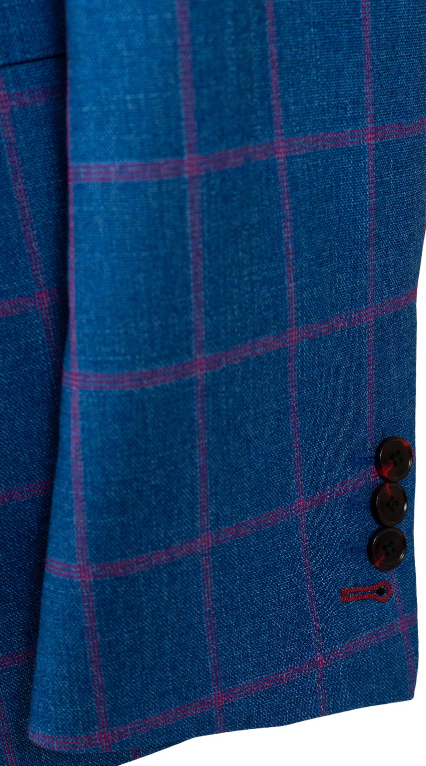 Sapphire Grid Wool Suit