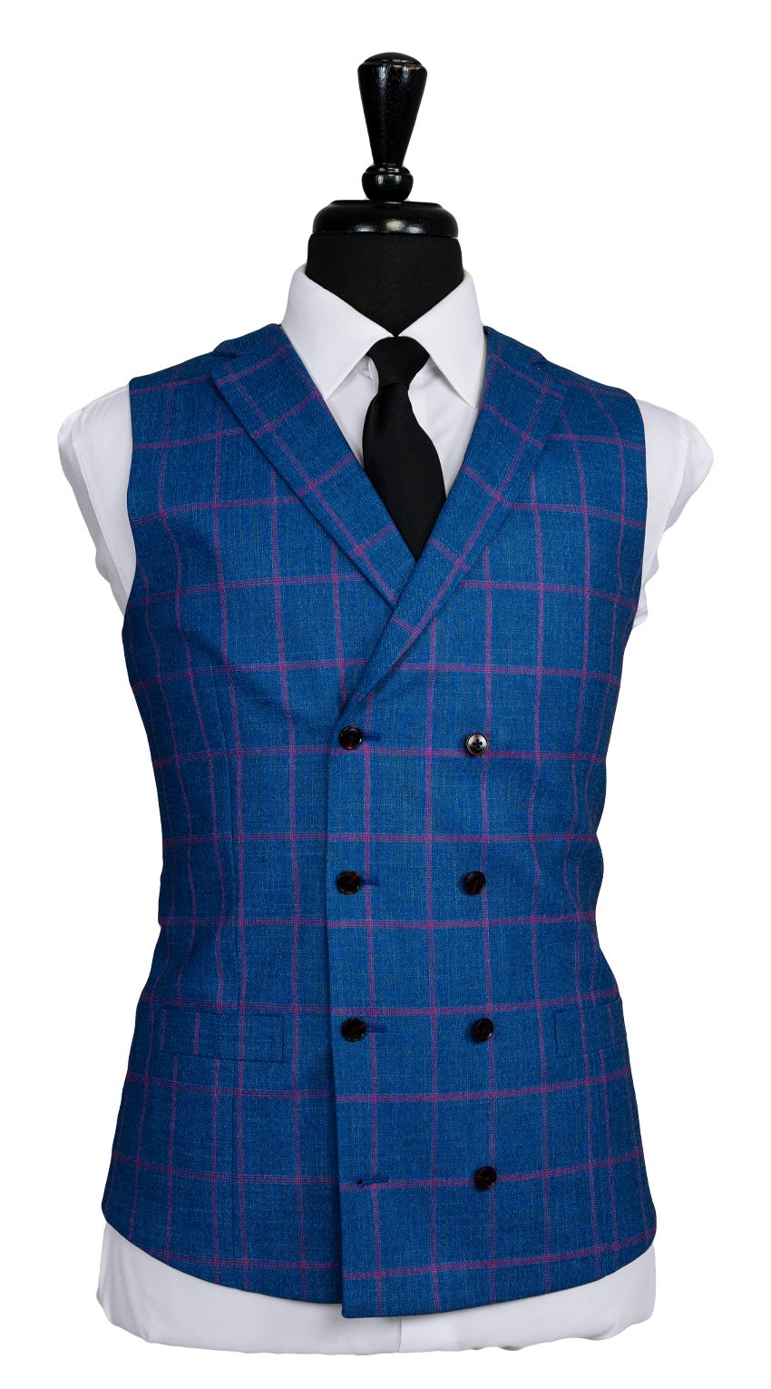 Sapphire Grid Wool Suit