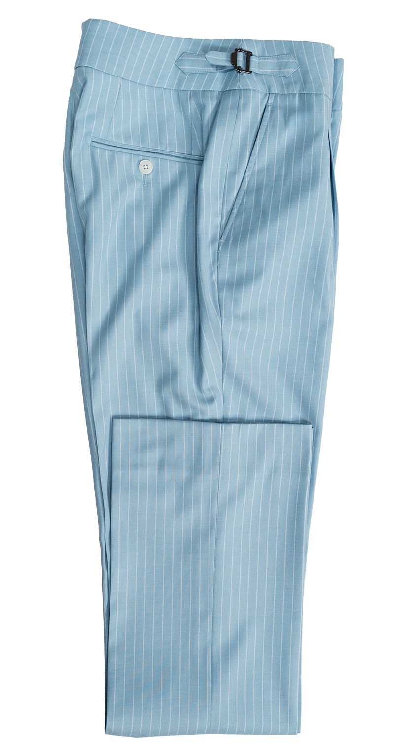 Complet Double Boutonnage Bleu Ciel Rayures