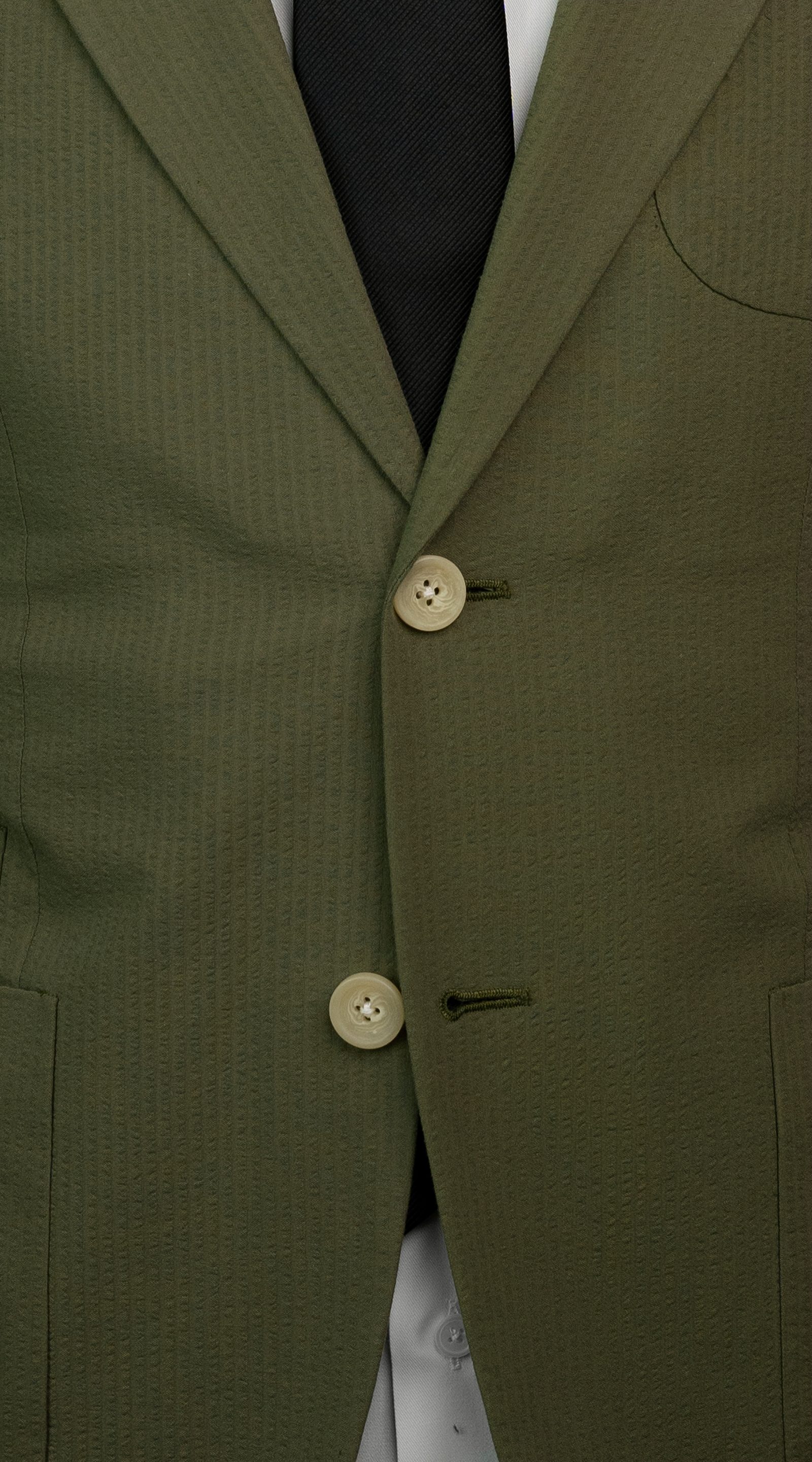 Complet Seersucker Vert Armée