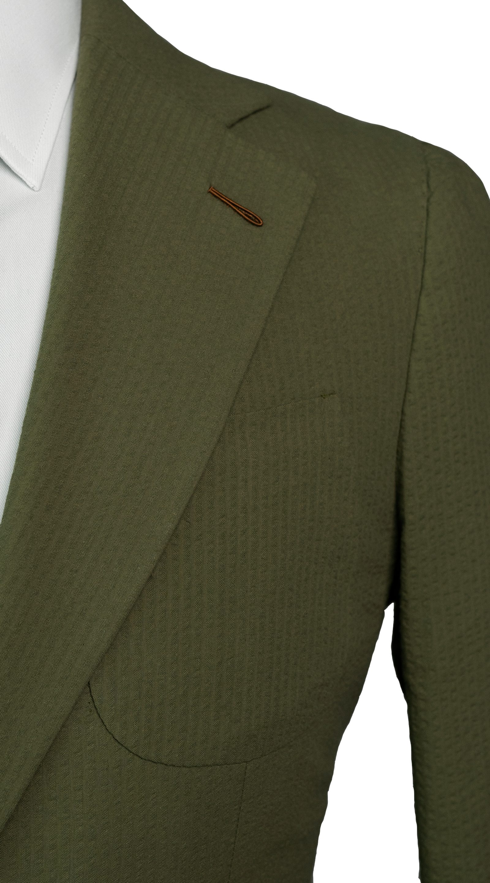 Complet Seersucker Vert Armée