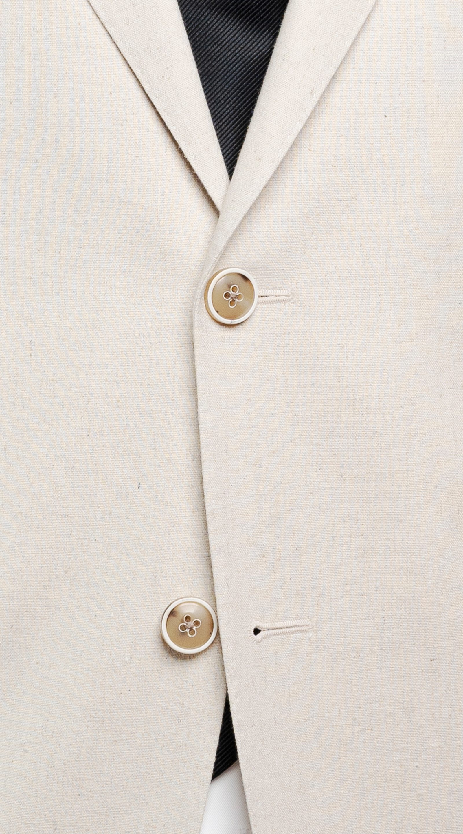Cream Linen Classic Suit