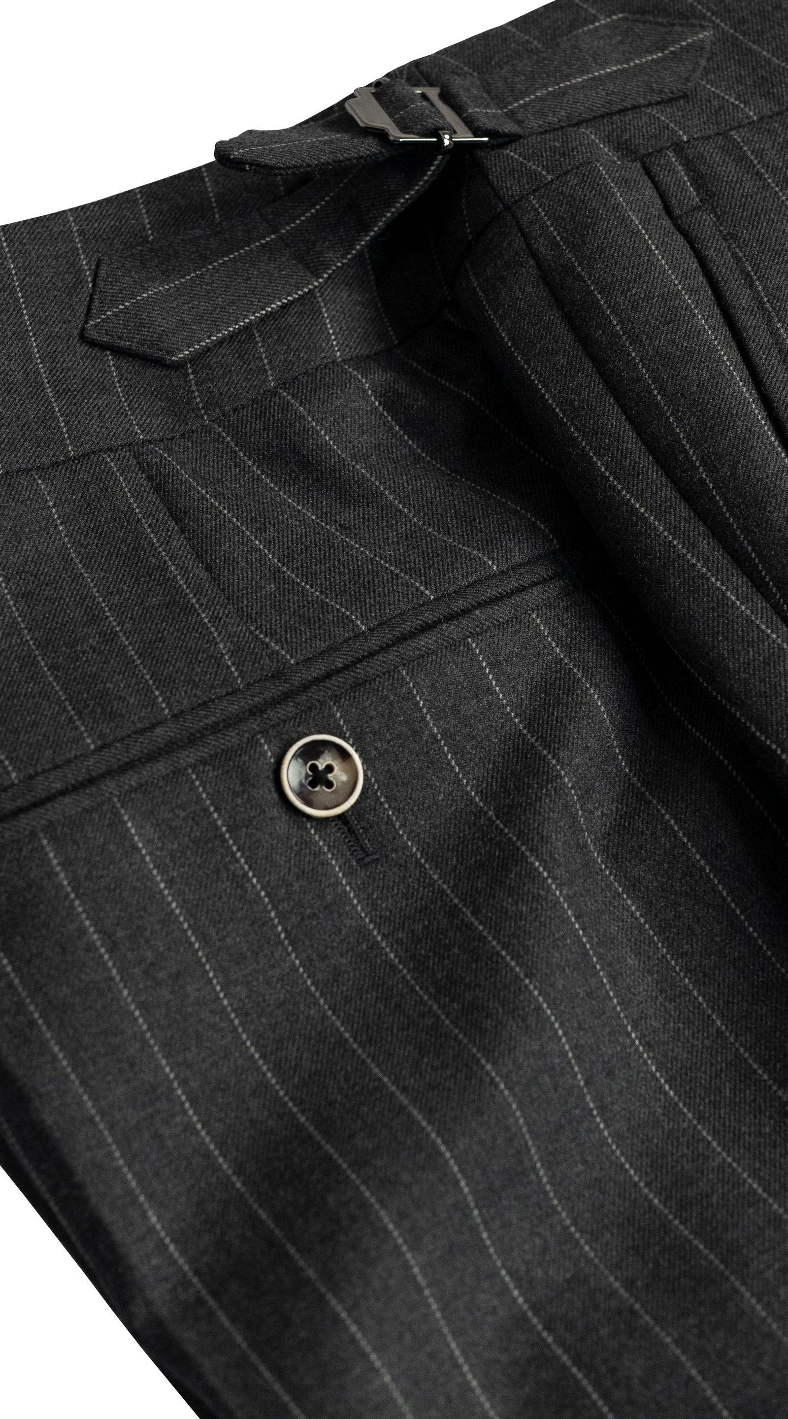 Complet Rayures Charcoal Double Boutonnage