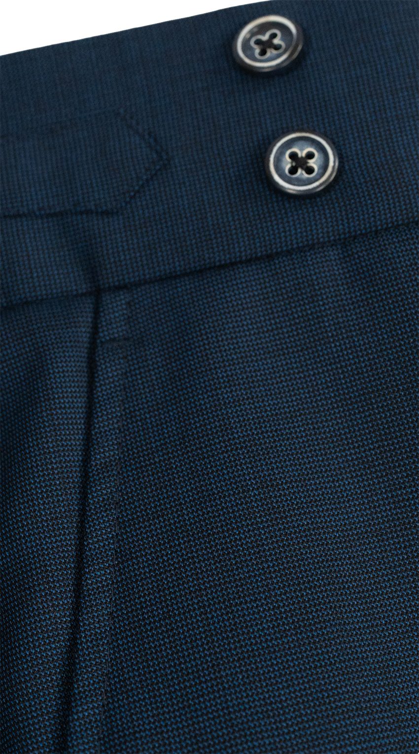 Blue Double-Breasted Wool Suit