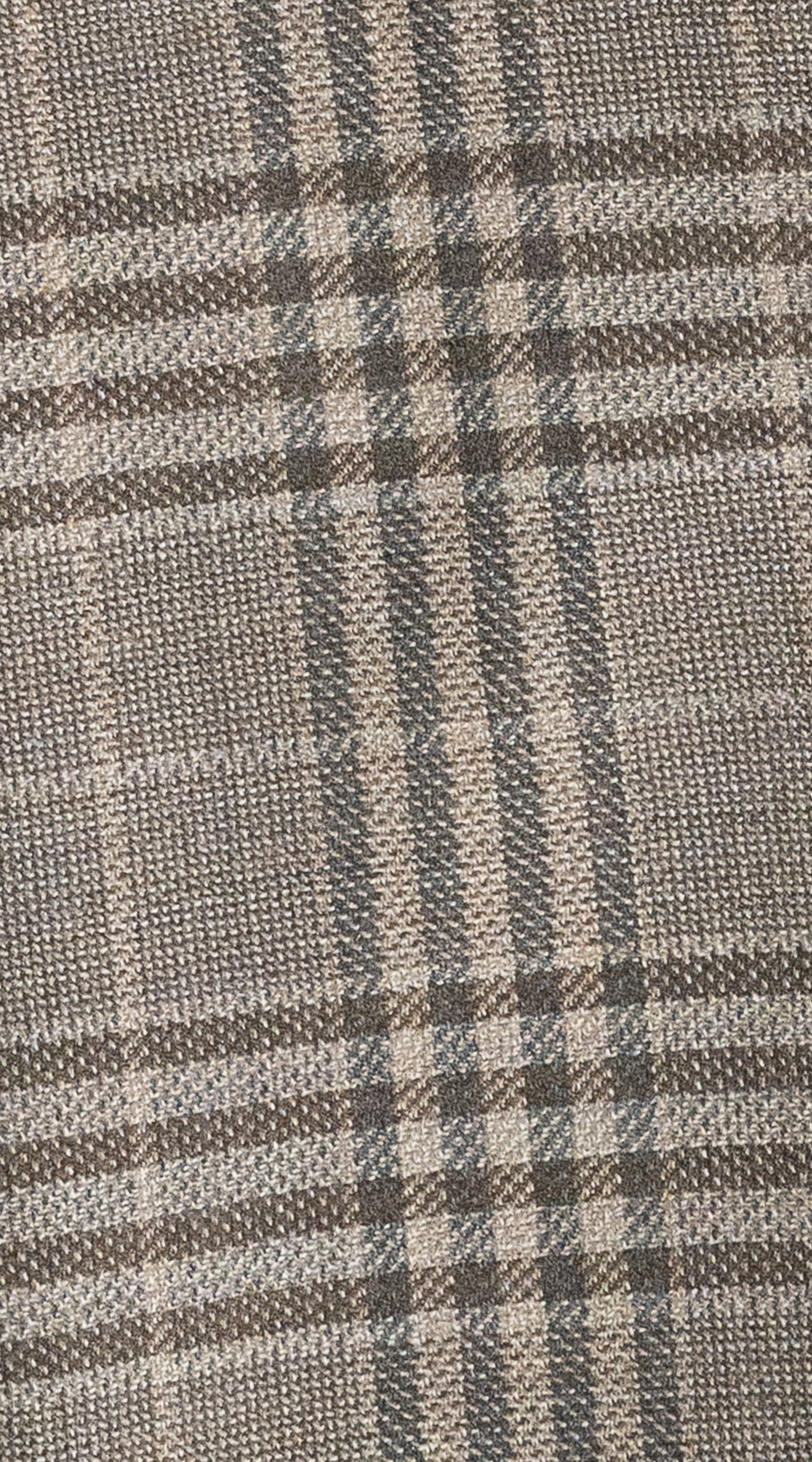 Taupe Brown Glen Plaid Wool Suit