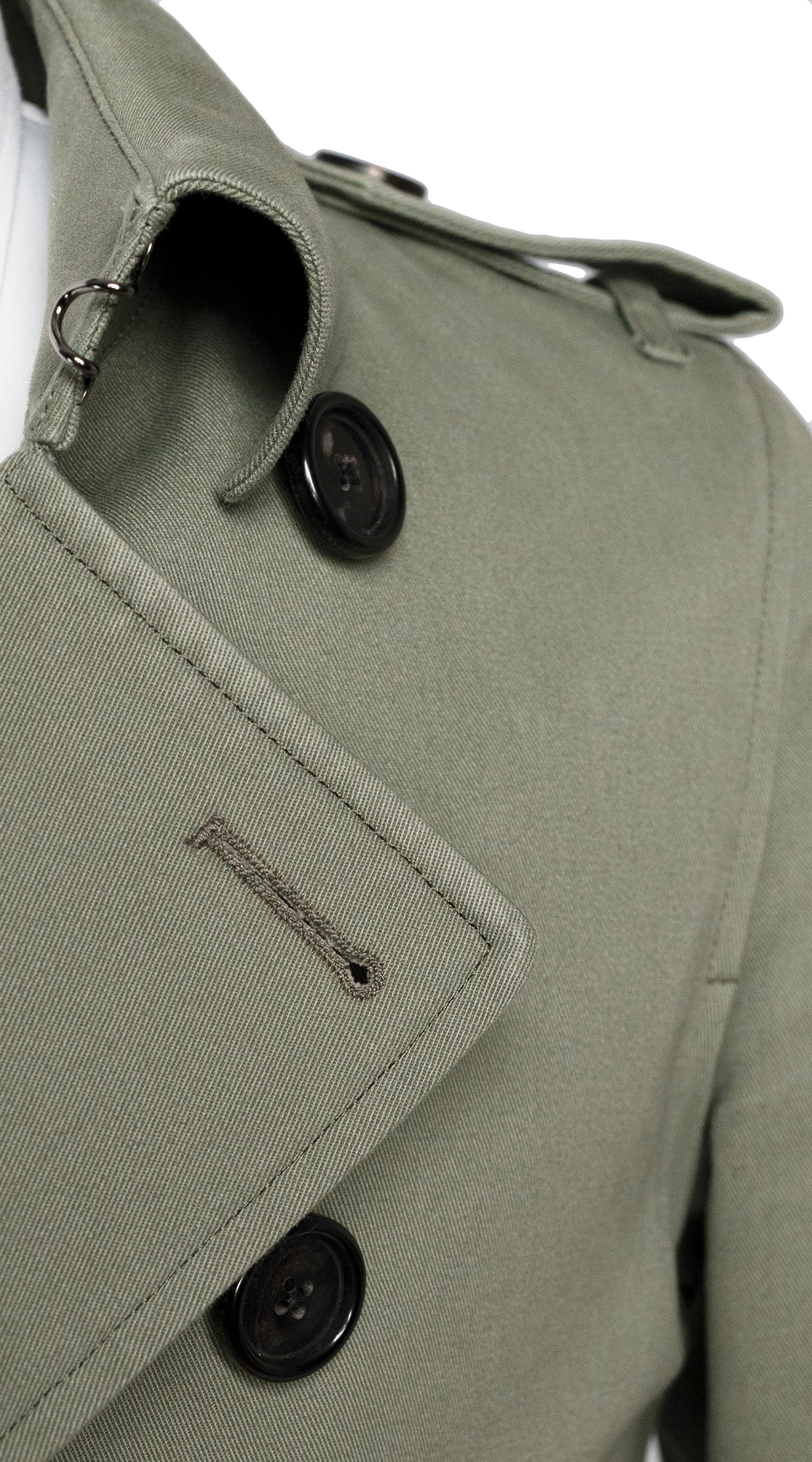 Olive Green Classic Trench Coat