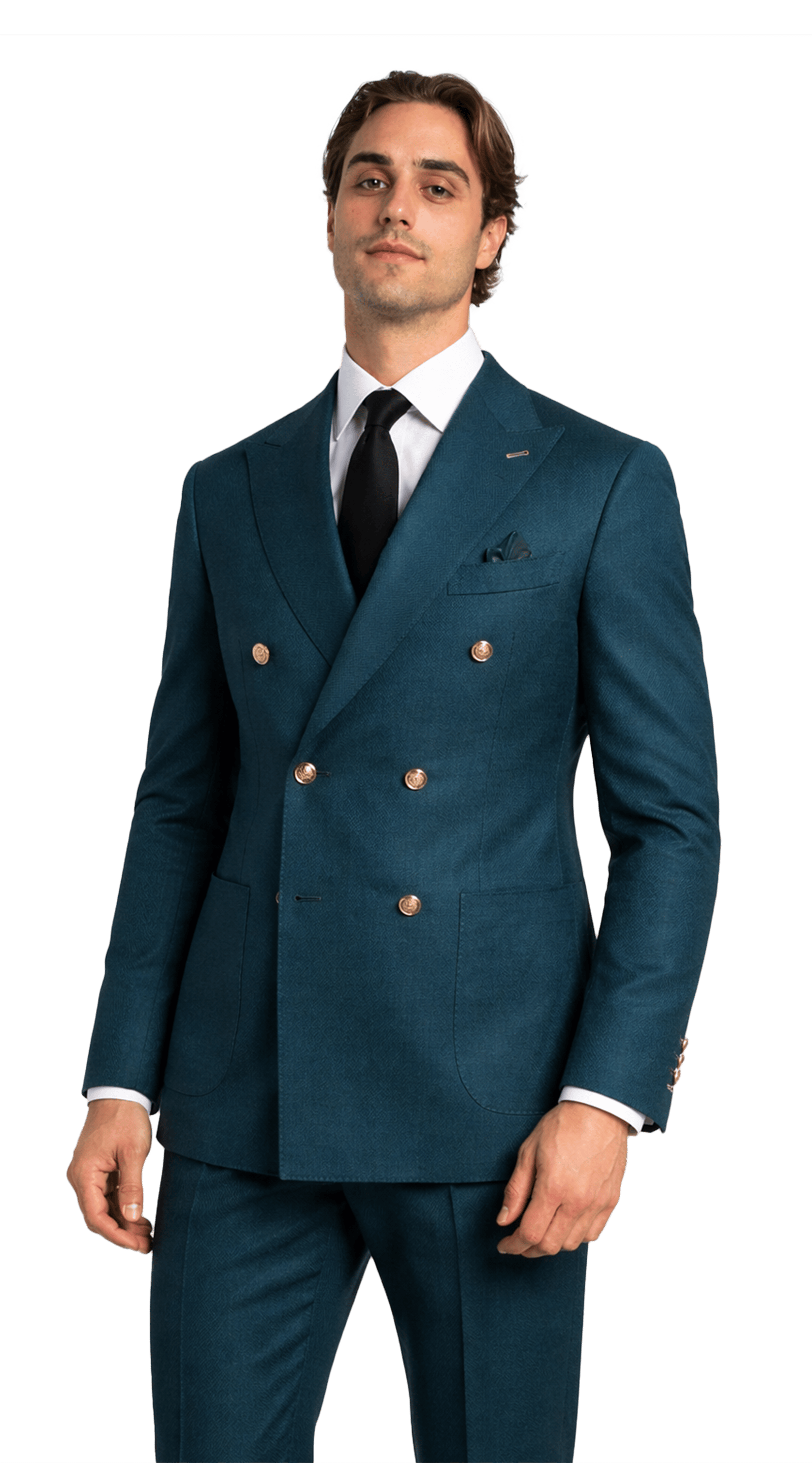 Complet Double-Boutonnage Teal Monarch