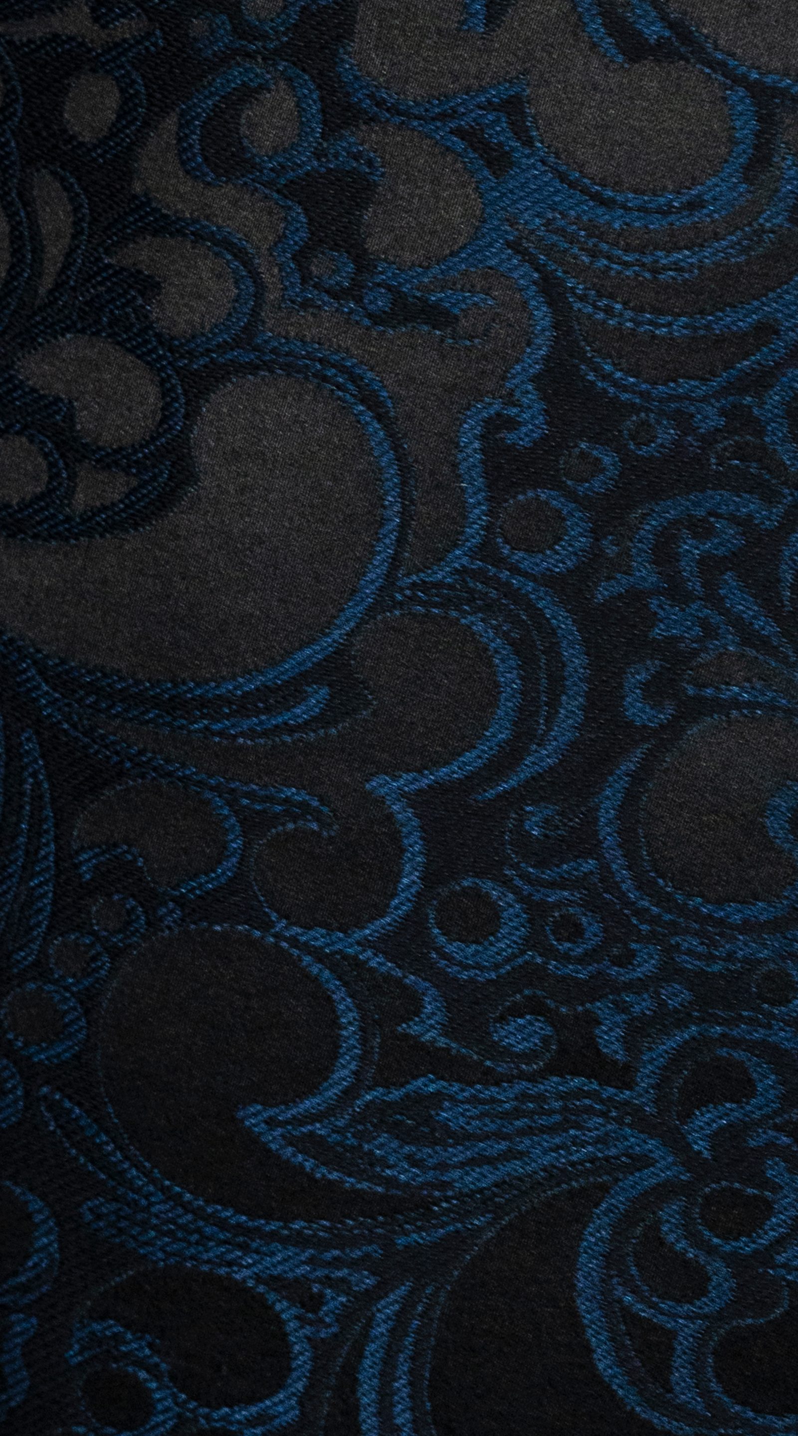 Midnight Blue Baroque Jacquard Suit