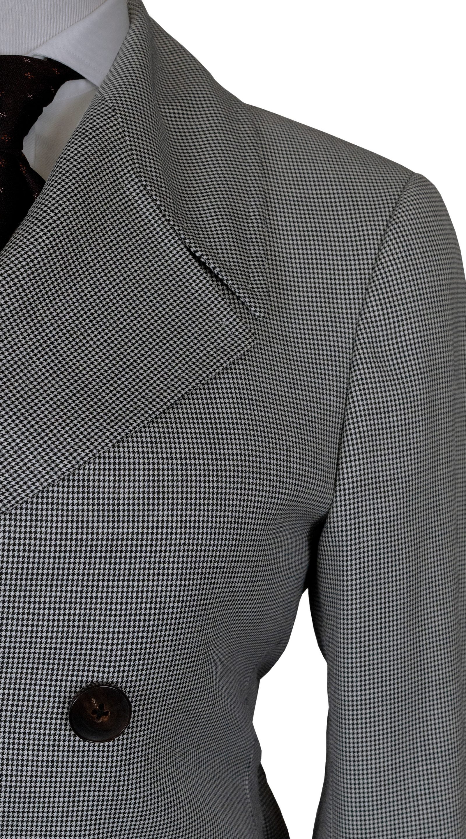 Manteau Croisé Motif Pied-de-Poule