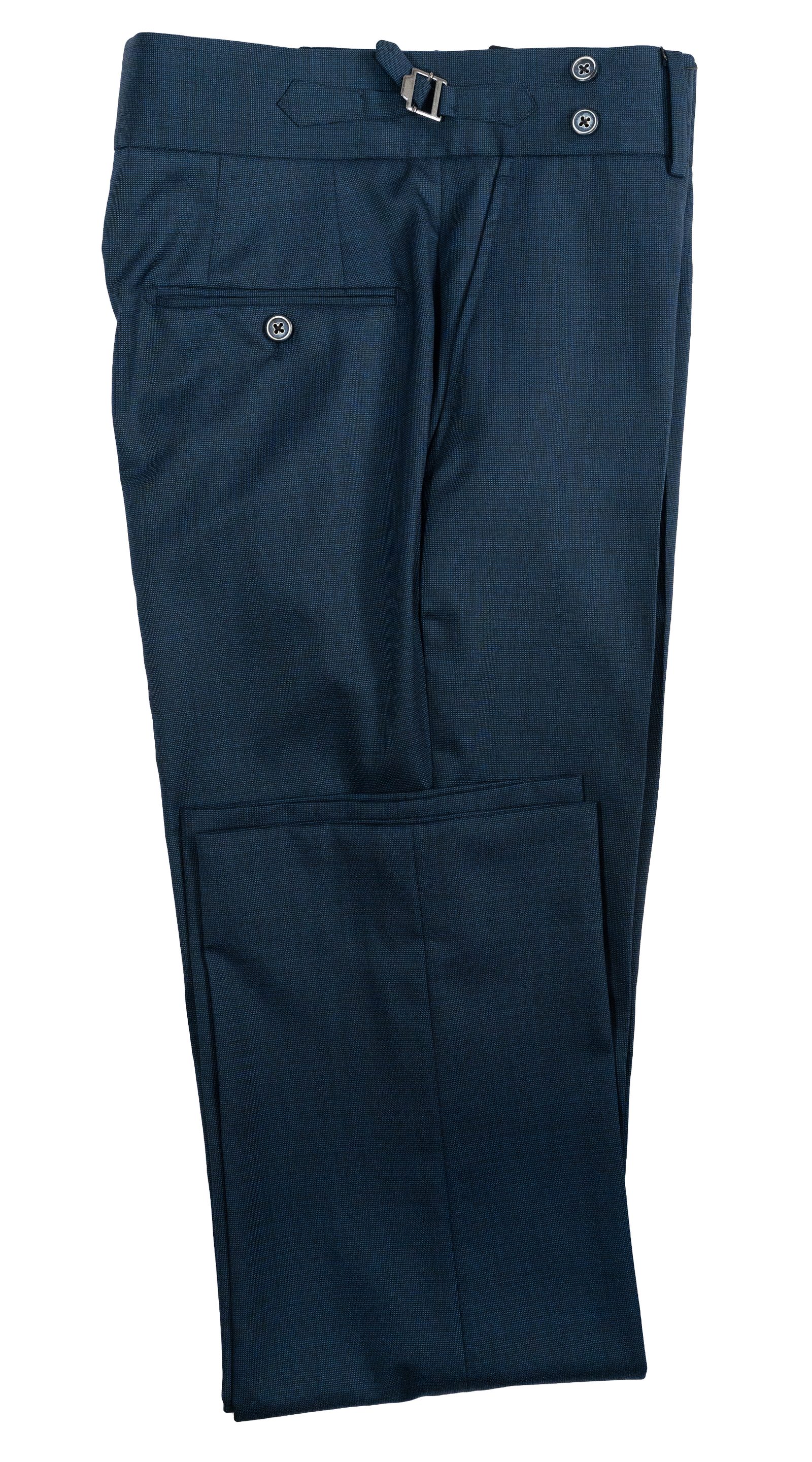 Blue Double-Breasted Wool Suit