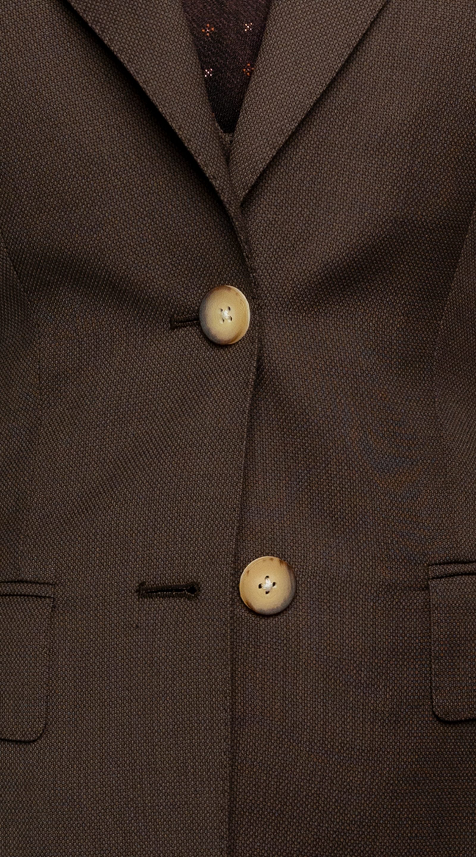 Espresso Brown Wool Suit