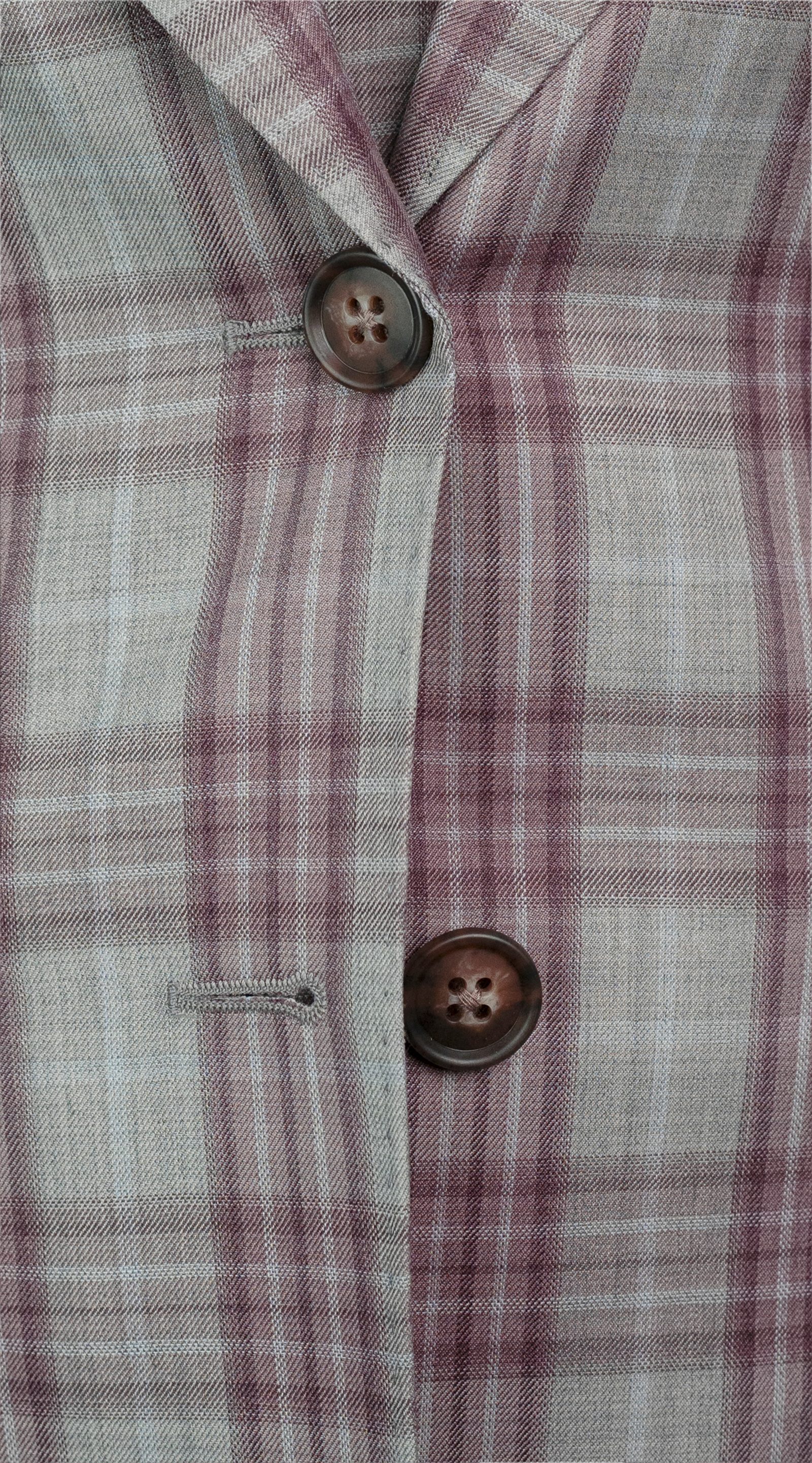 Burgundy Glen Plaid Wool Suit