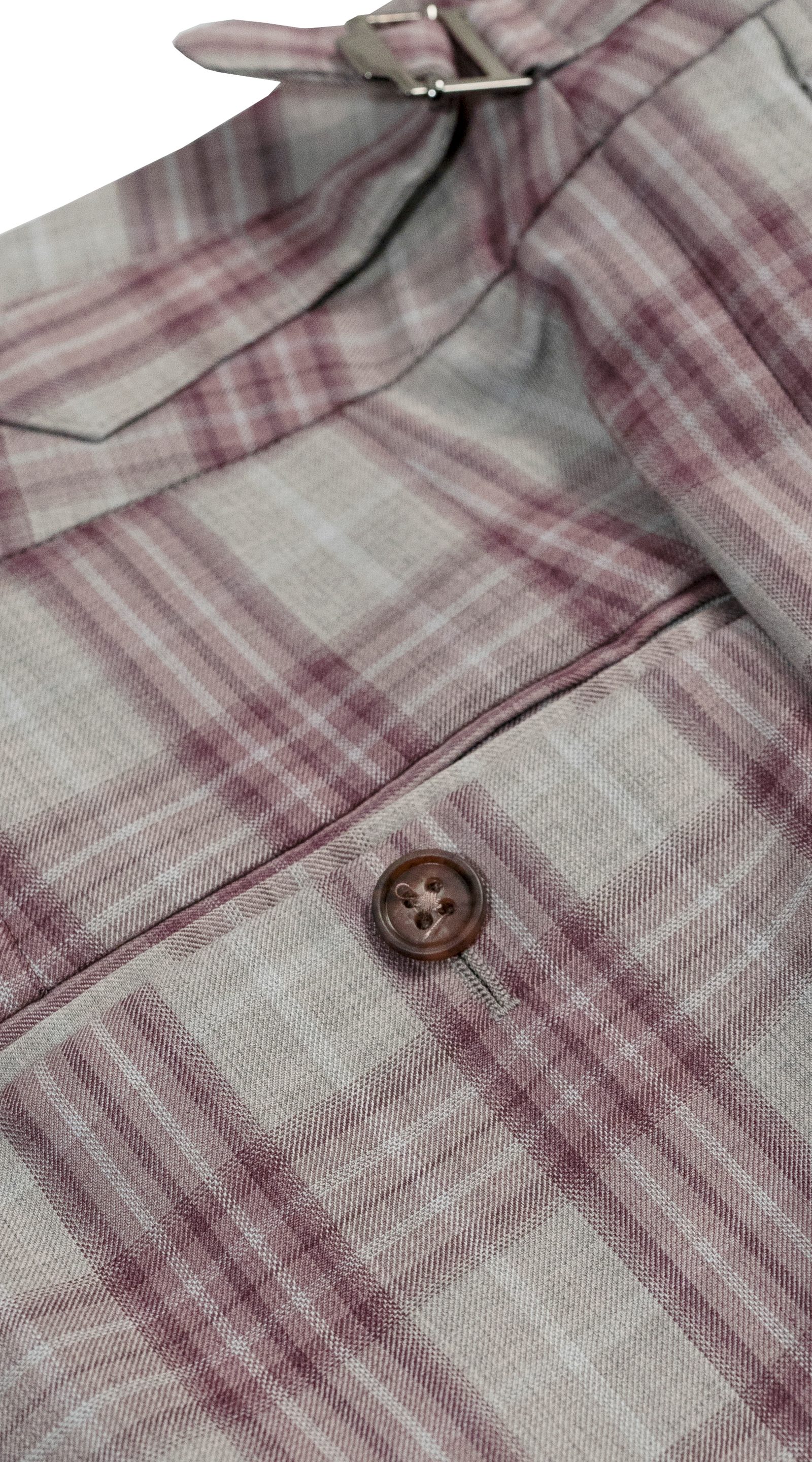 Burgundy Glen Plaid Wool Suit