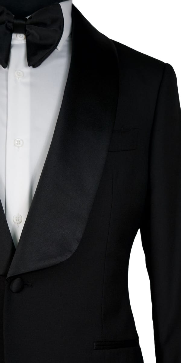 Classy Black Wool Tuxedo 