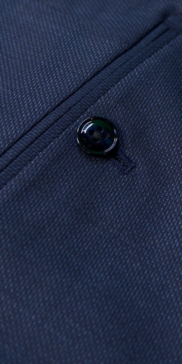 Complet Bleu Laine Hopsack