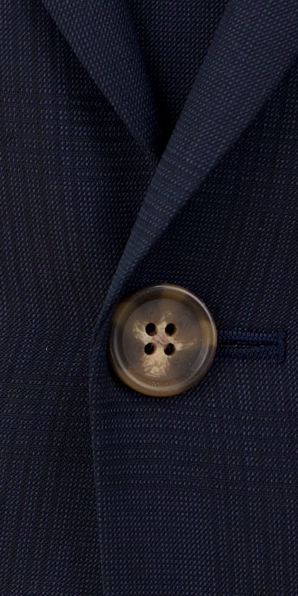 Dark Blue Subtle Check Wool Suit