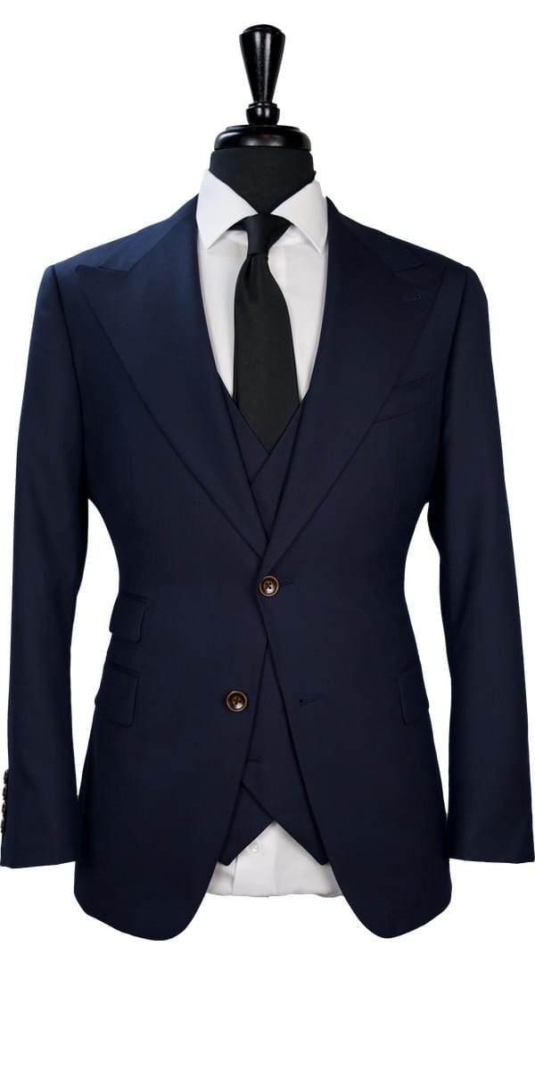 Complet bleu birdseye en laine