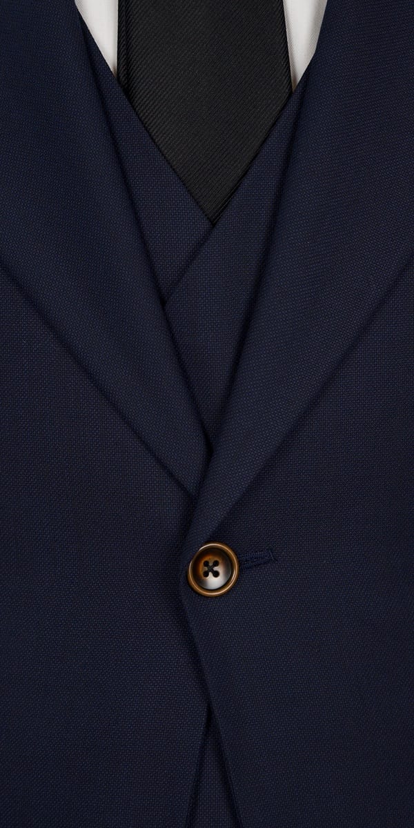 Complet bleu birdseye en laine