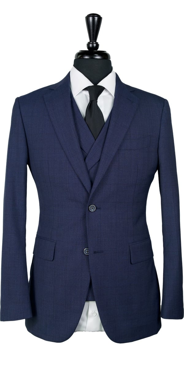 Complet bleu birdseye en laine