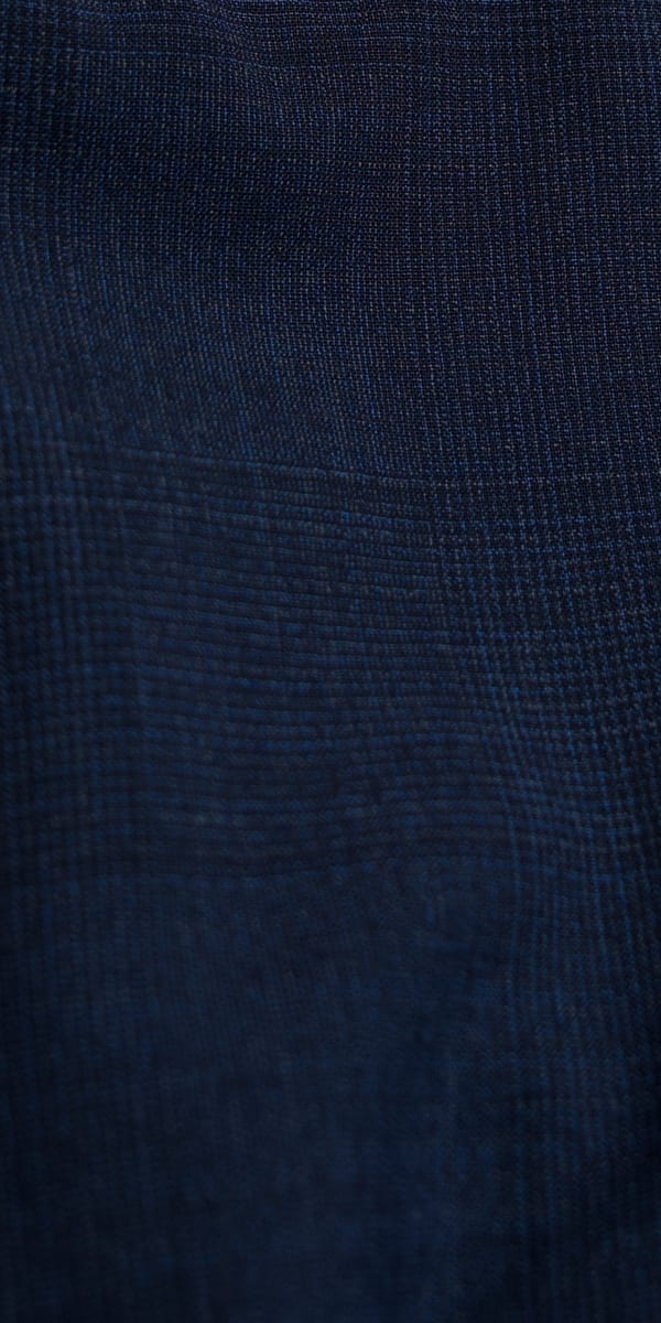 Indigo Blue Prince of Wales Wool Suit
