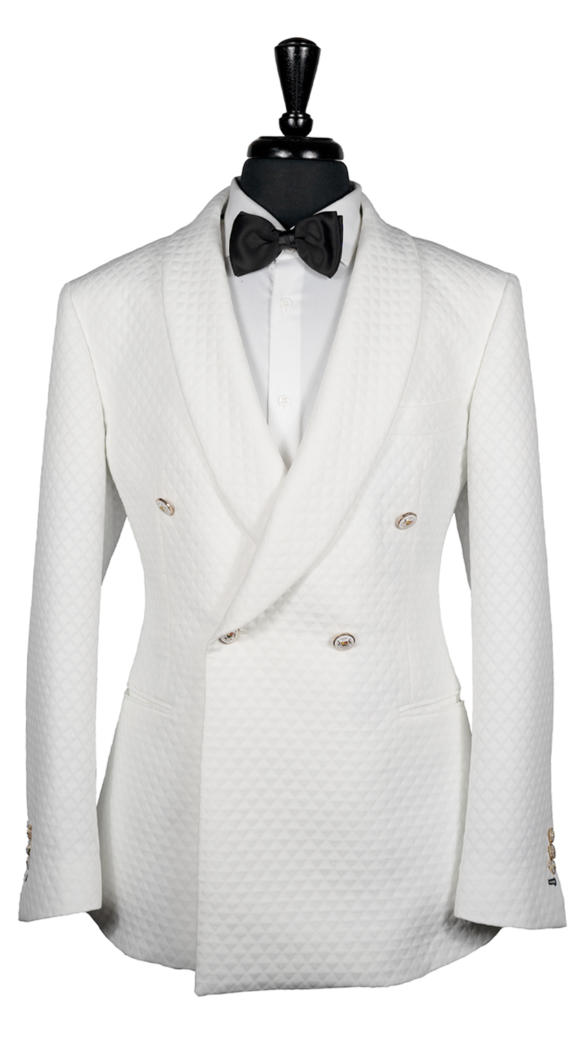 Ivory Diamond Jacquard Tux
