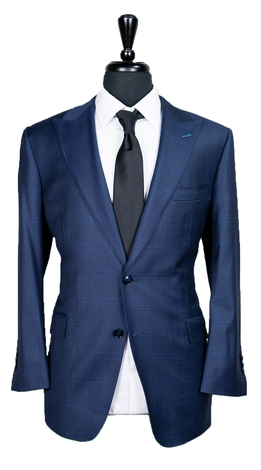 Complet Carreaux Bleu Marine