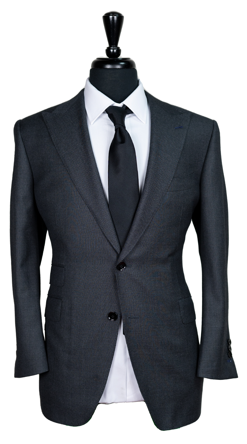 Solid Blue Birdseye Suit